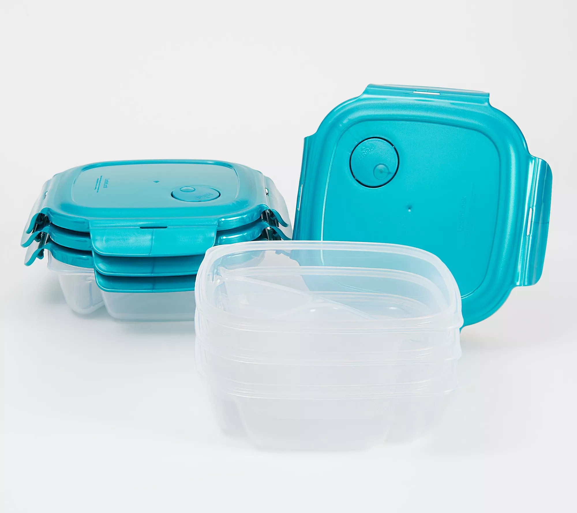 LocknLock Set of 4 Small Divider Plates with Vented Lids