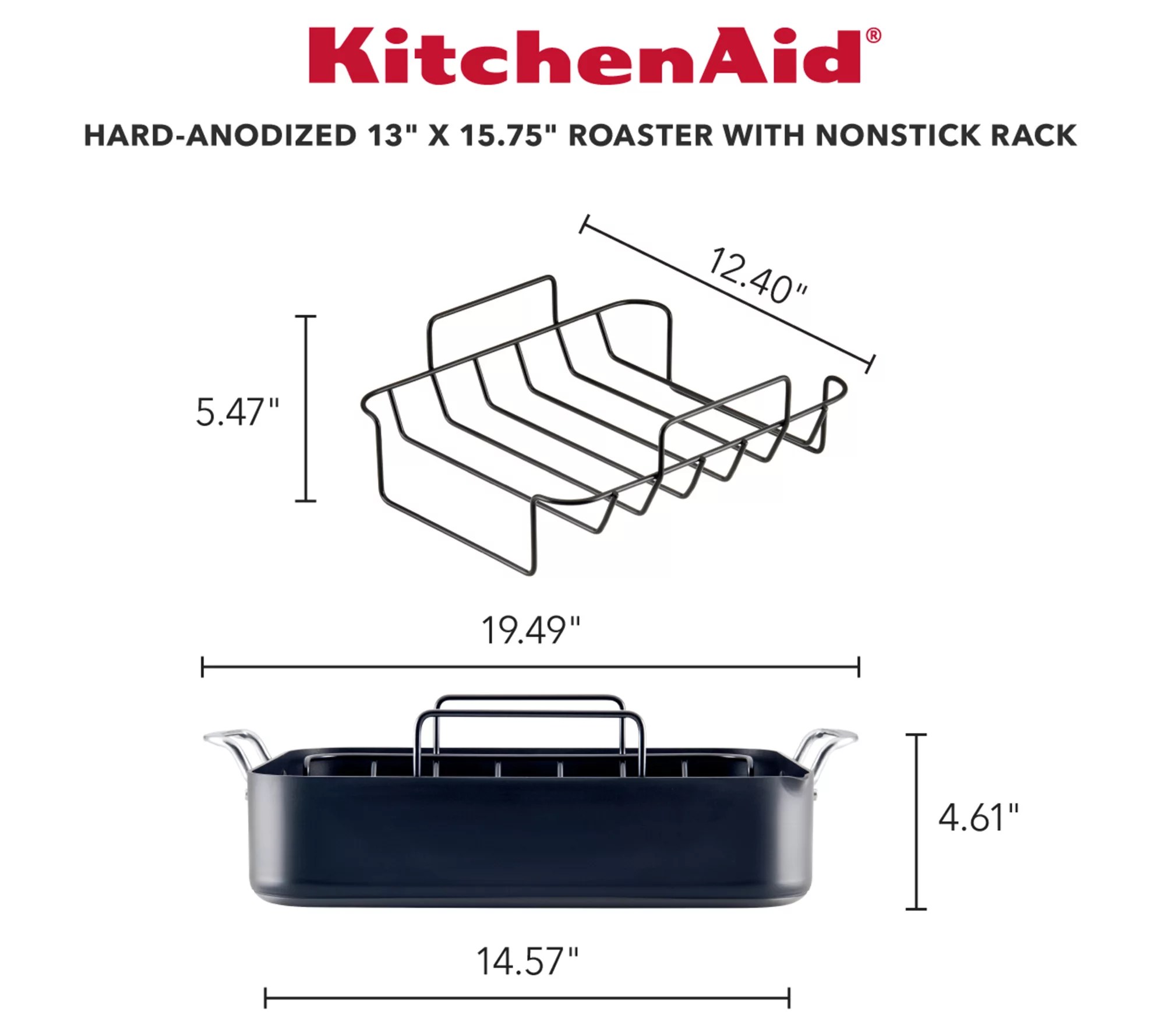 KitchenAid Roaster with Rack 13" x 15.75"