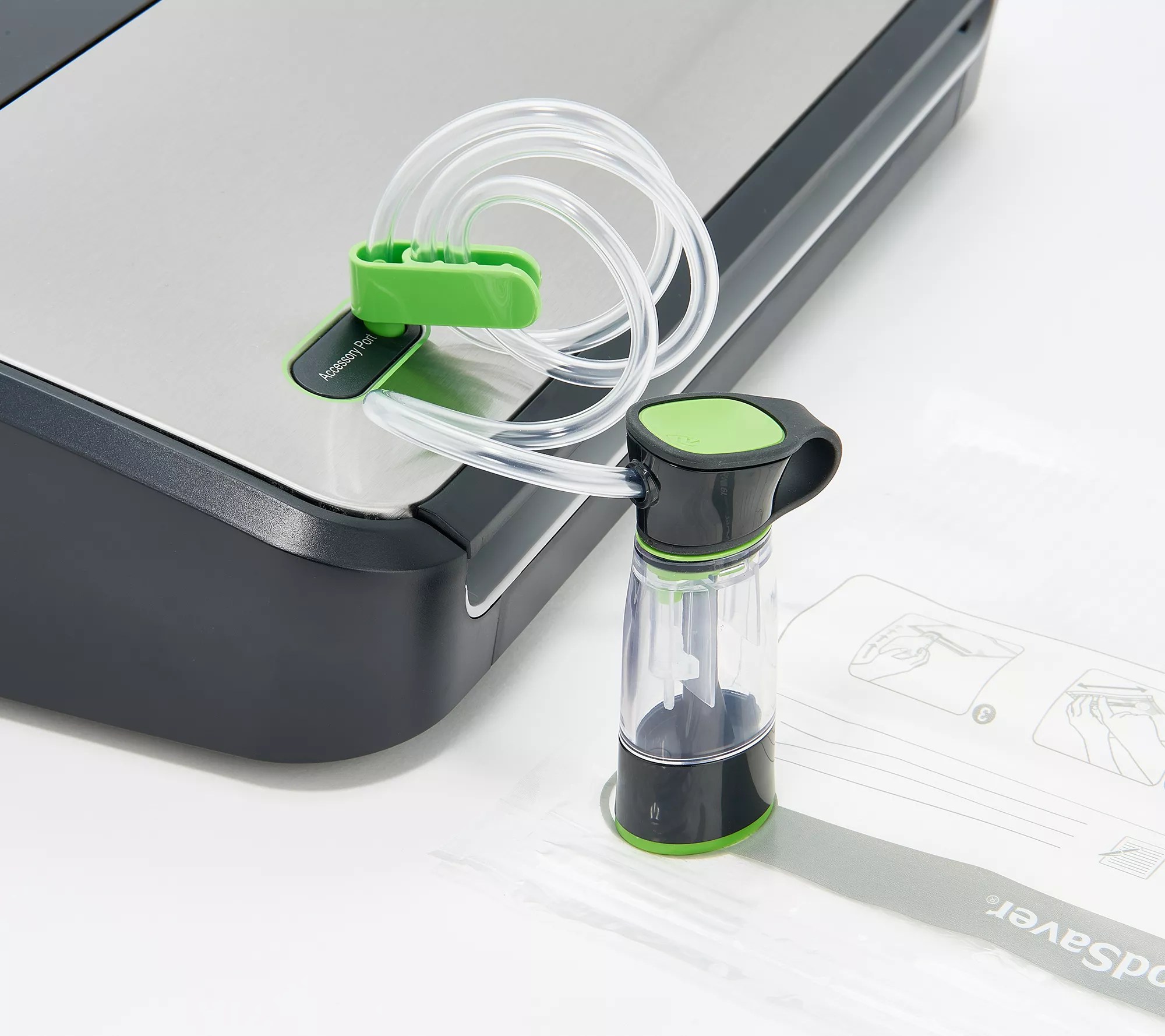 "As Is" FoodSaver Stainless Steel Vacuum Sealer w/ Sealable Bag