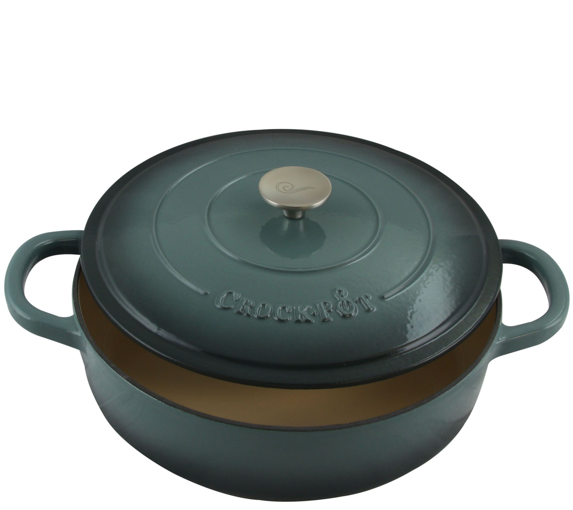 CrockPot Artisan Enameled 5Quart CastIron Round Braiser Pan