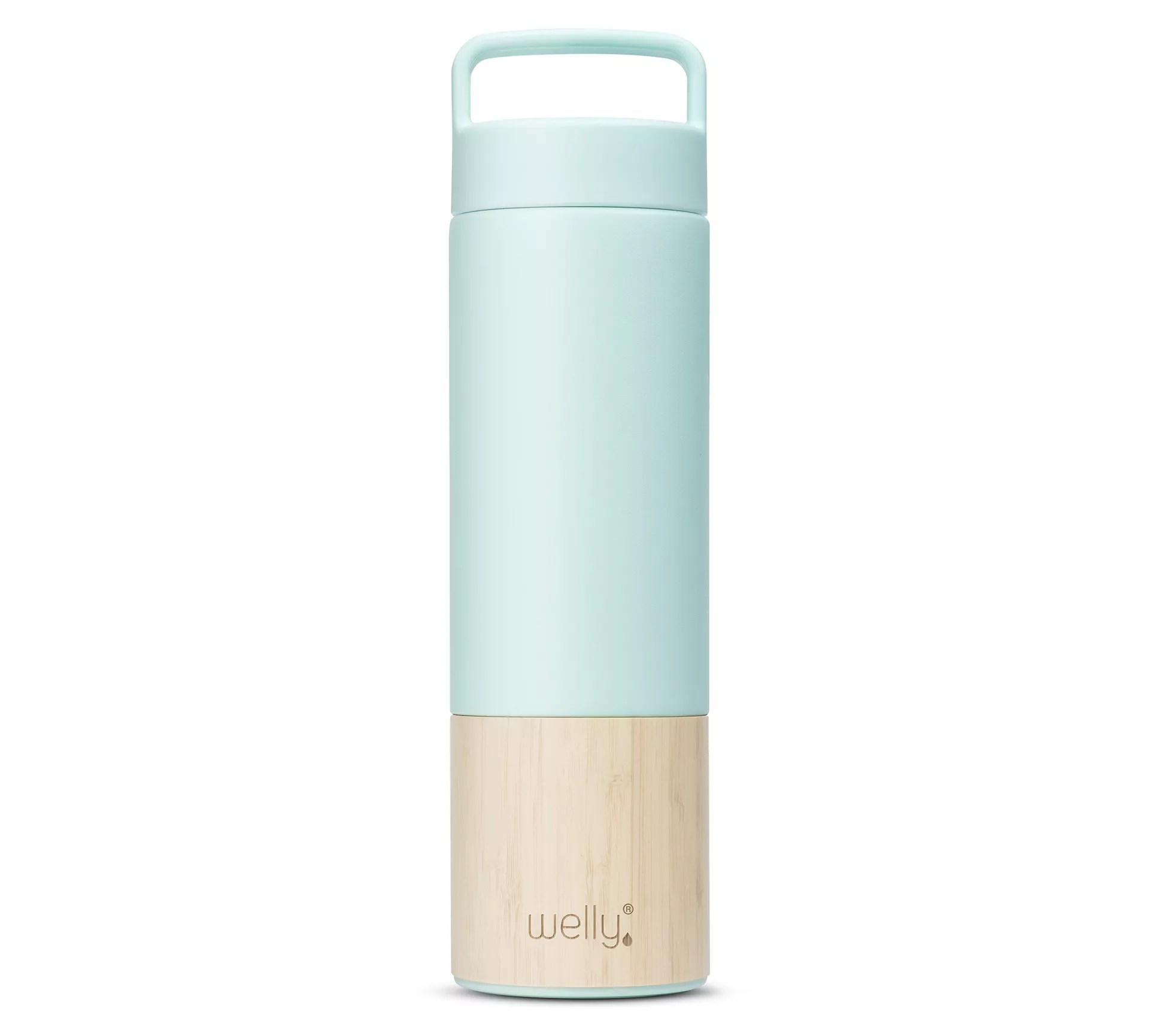 Welly 18oz Traveler DoubleWall Insulated Bamboo Water Bottle