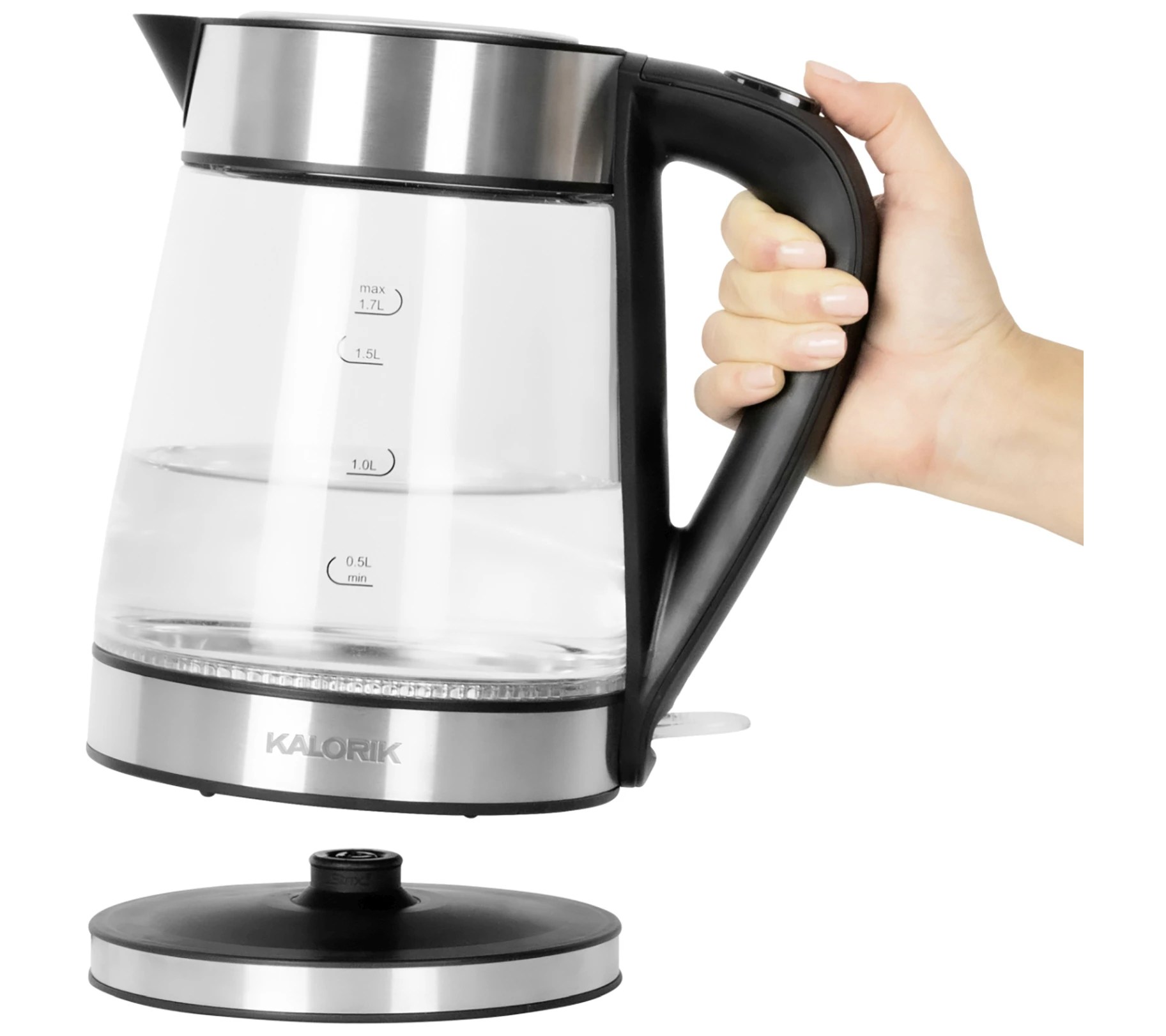 Kalorik 1.7L Rapid Boil Electric Kettle with Blue LED Lights