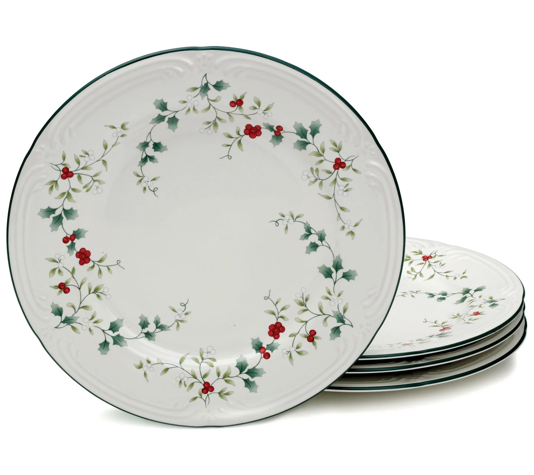 Pfaltzgraff Set of 4 Winterberry Dinner Plates