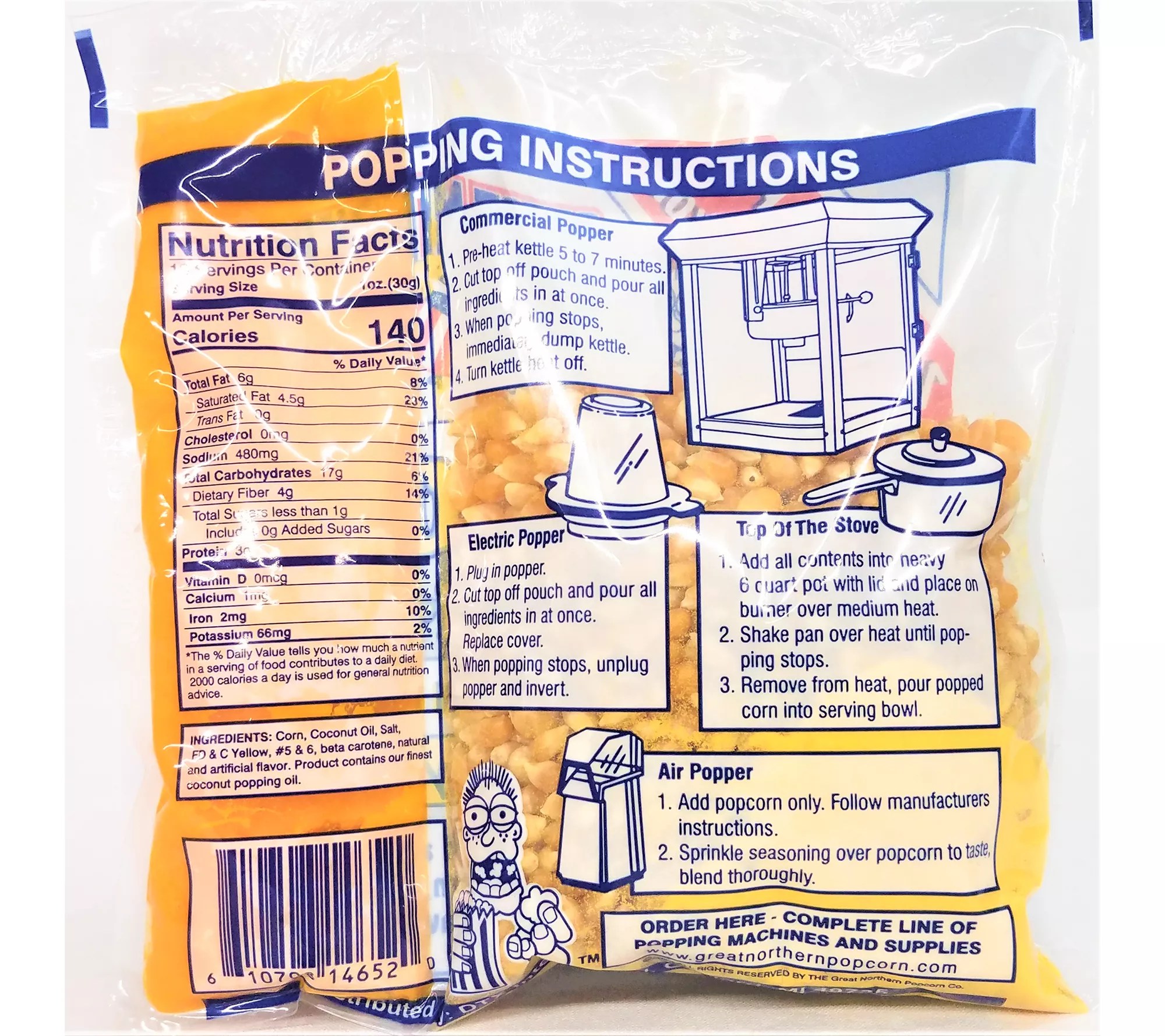 Great Northern (24) 10oz AllNOne Premium Popcorn Packs