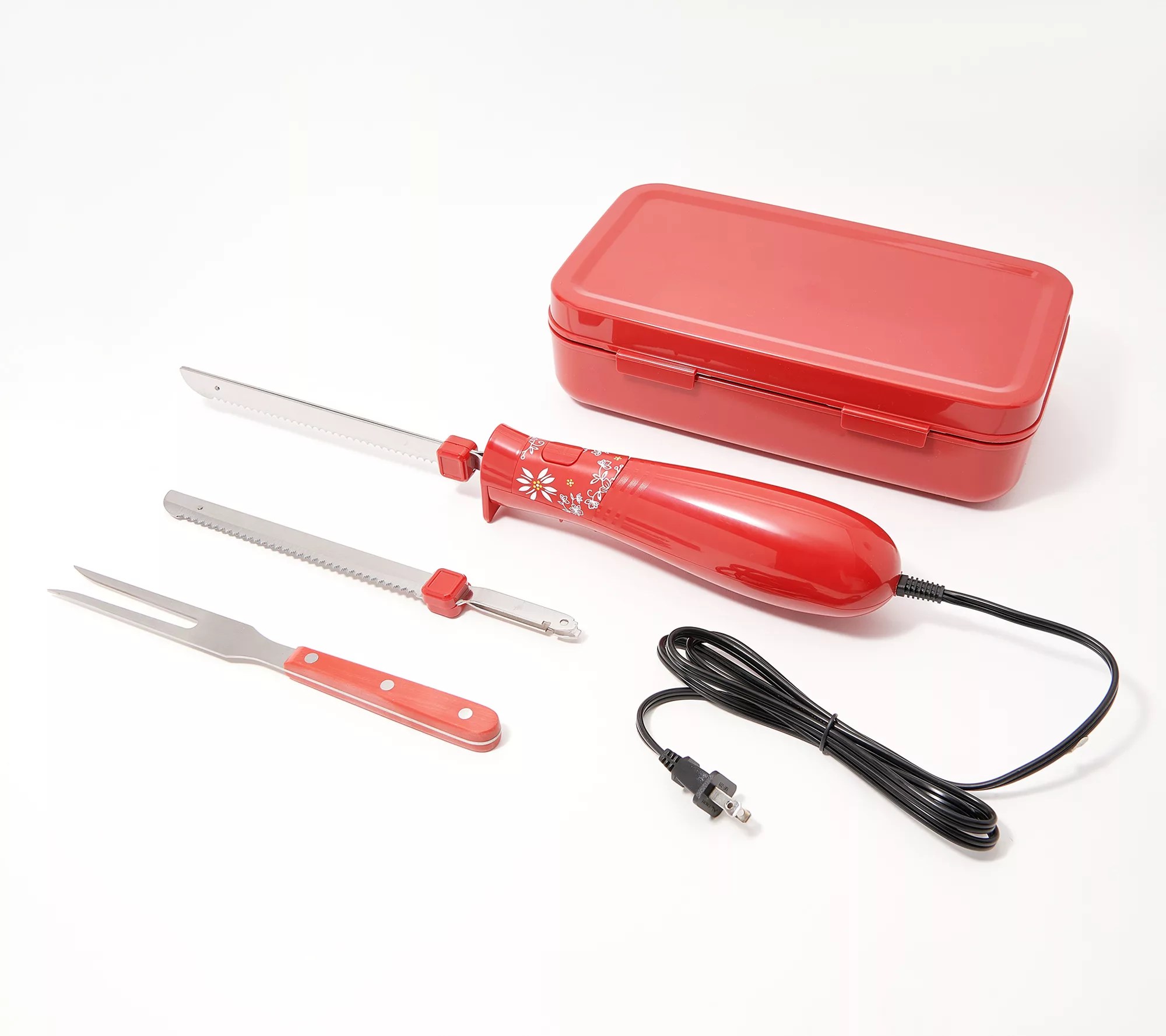 Temptations Electric Knife with Carving Fork and Storage Case