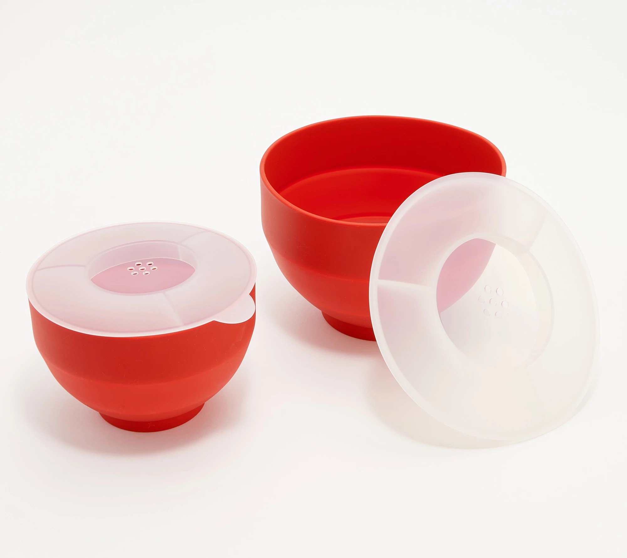 W&P Set of (2) Collapsible Silicone Popcorn Poppers