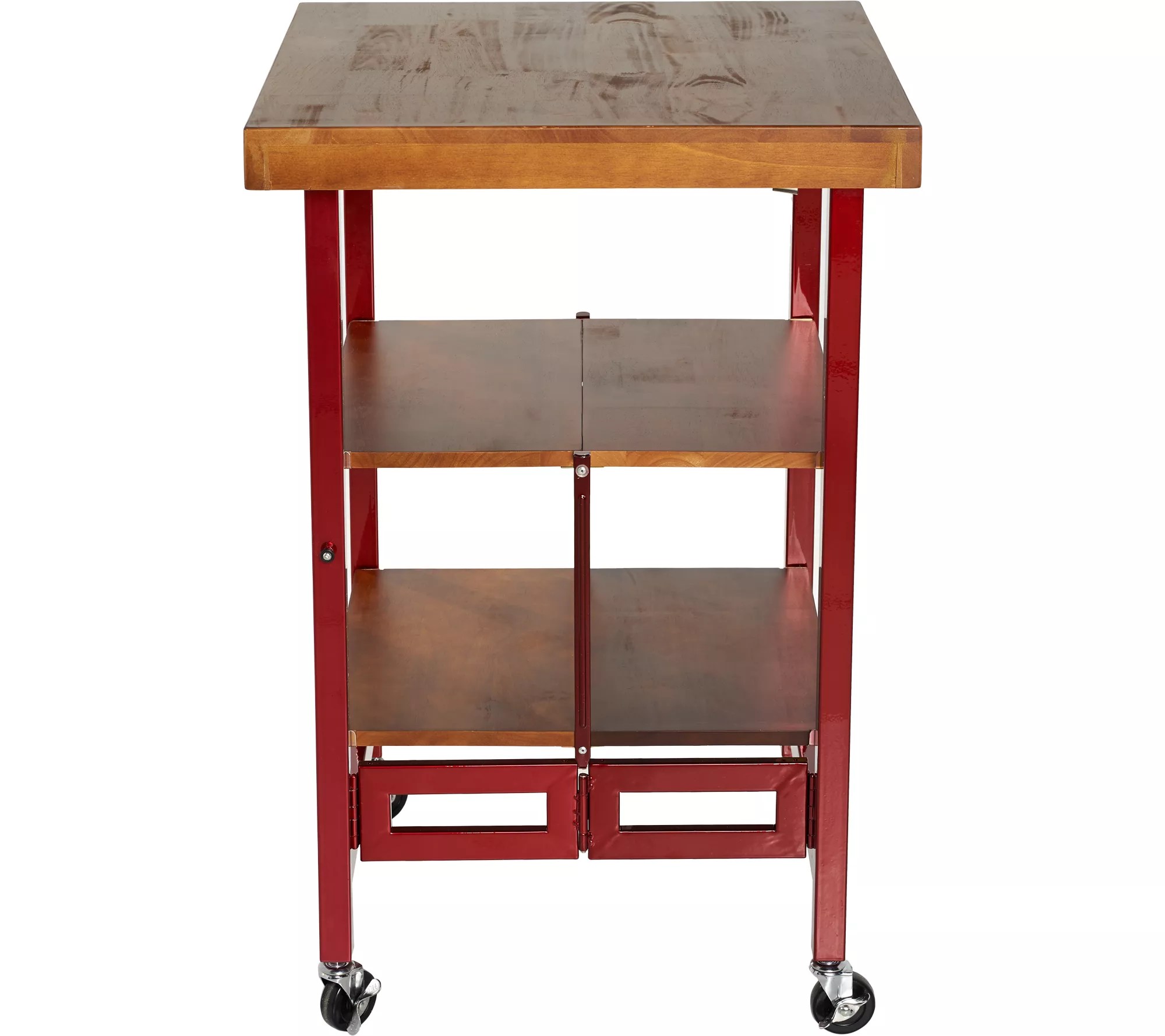 Oasis Wood Top Folding Kitchen Cart