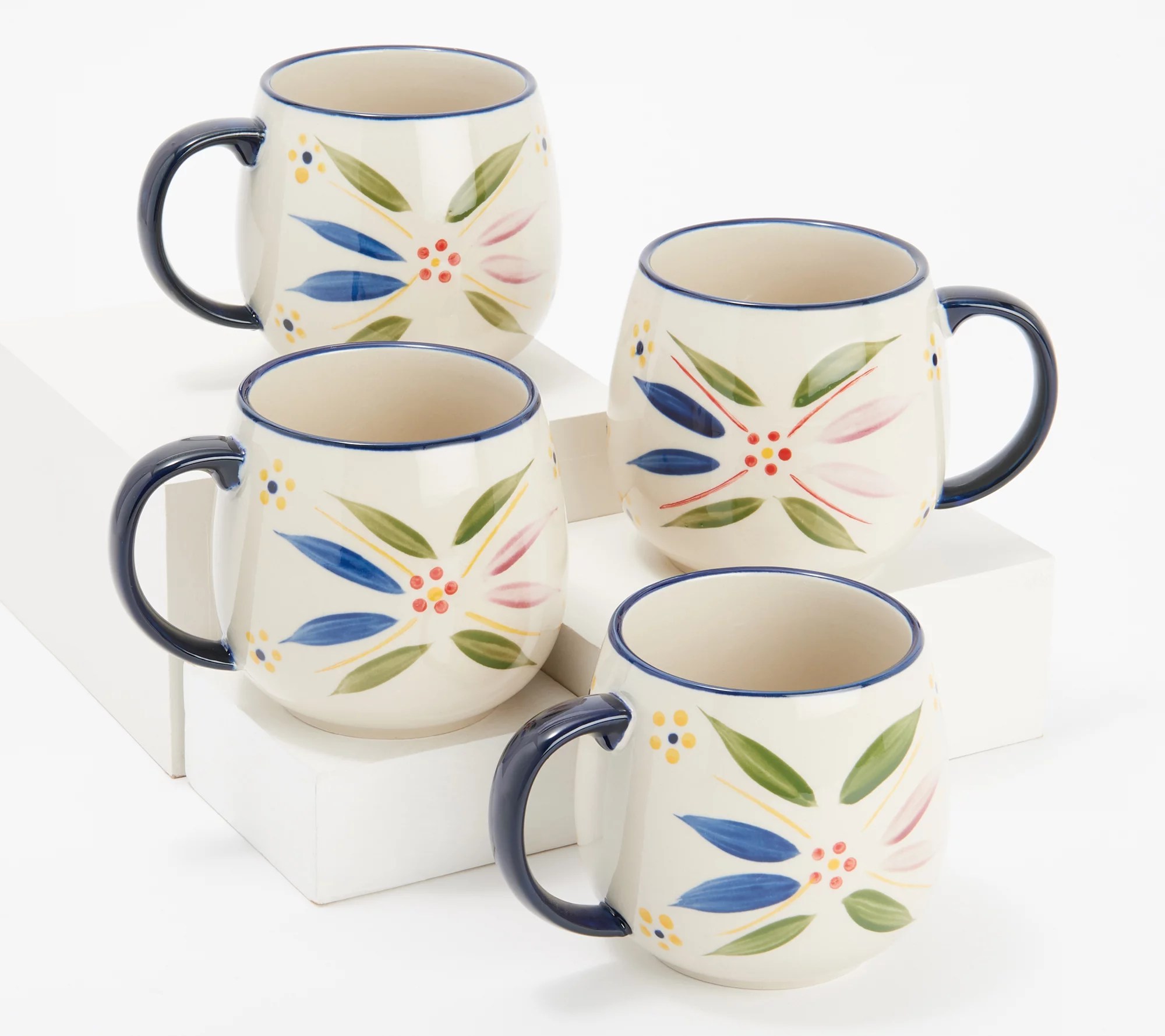 Temptations Old World Set of (4) 14oz Mugs