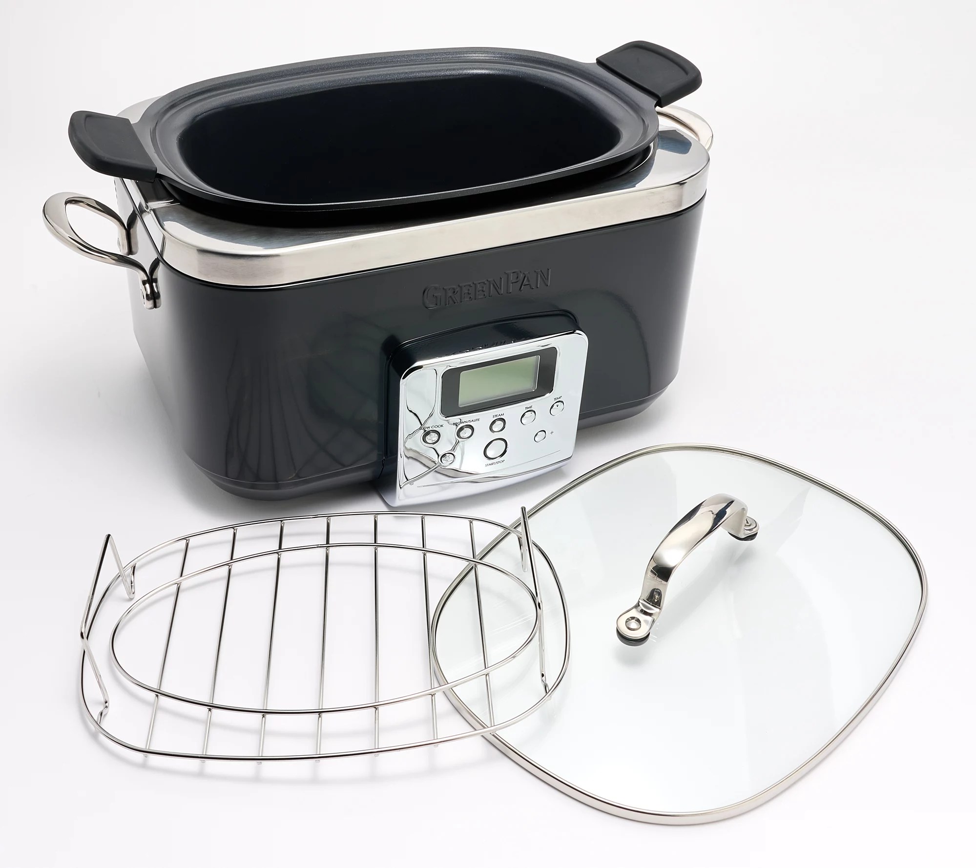 GreenPan 6Qt Elite Slow Cooker w/ 5pc Utensil Set & Cookbook