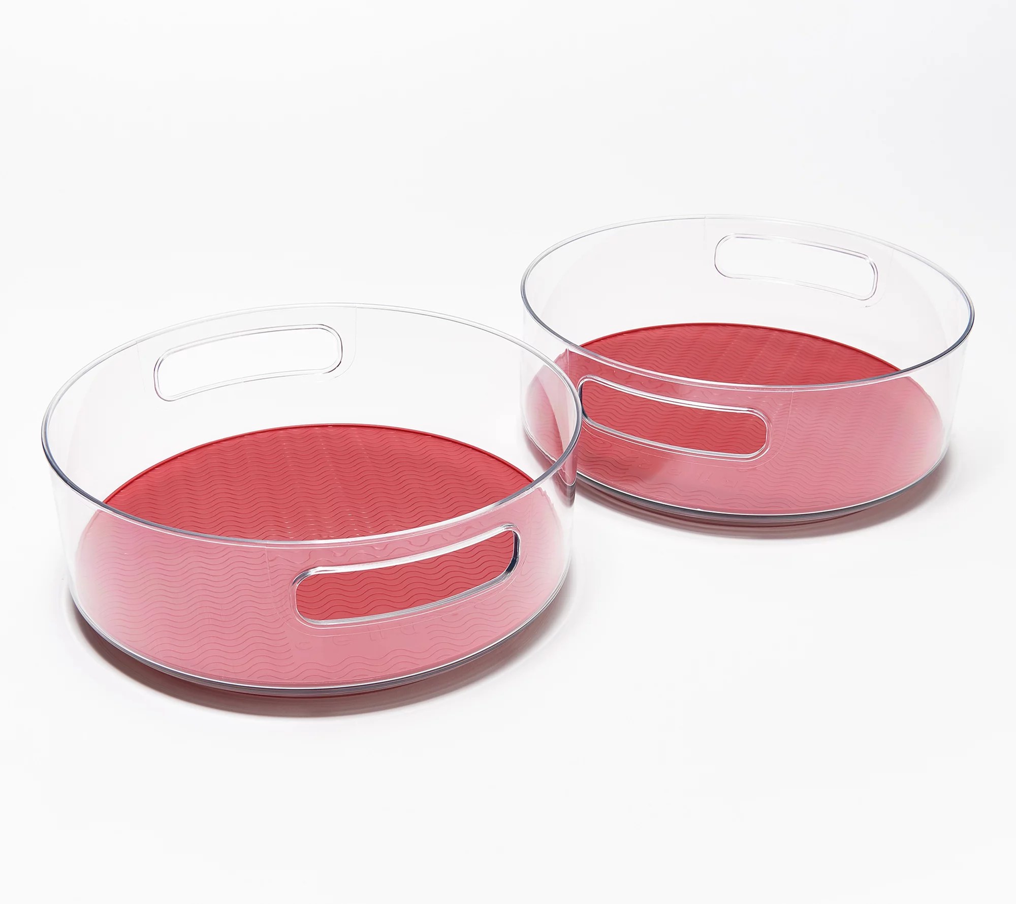 c e ll a Set of (2) 10" High Wall Clear Kitchen Turntables