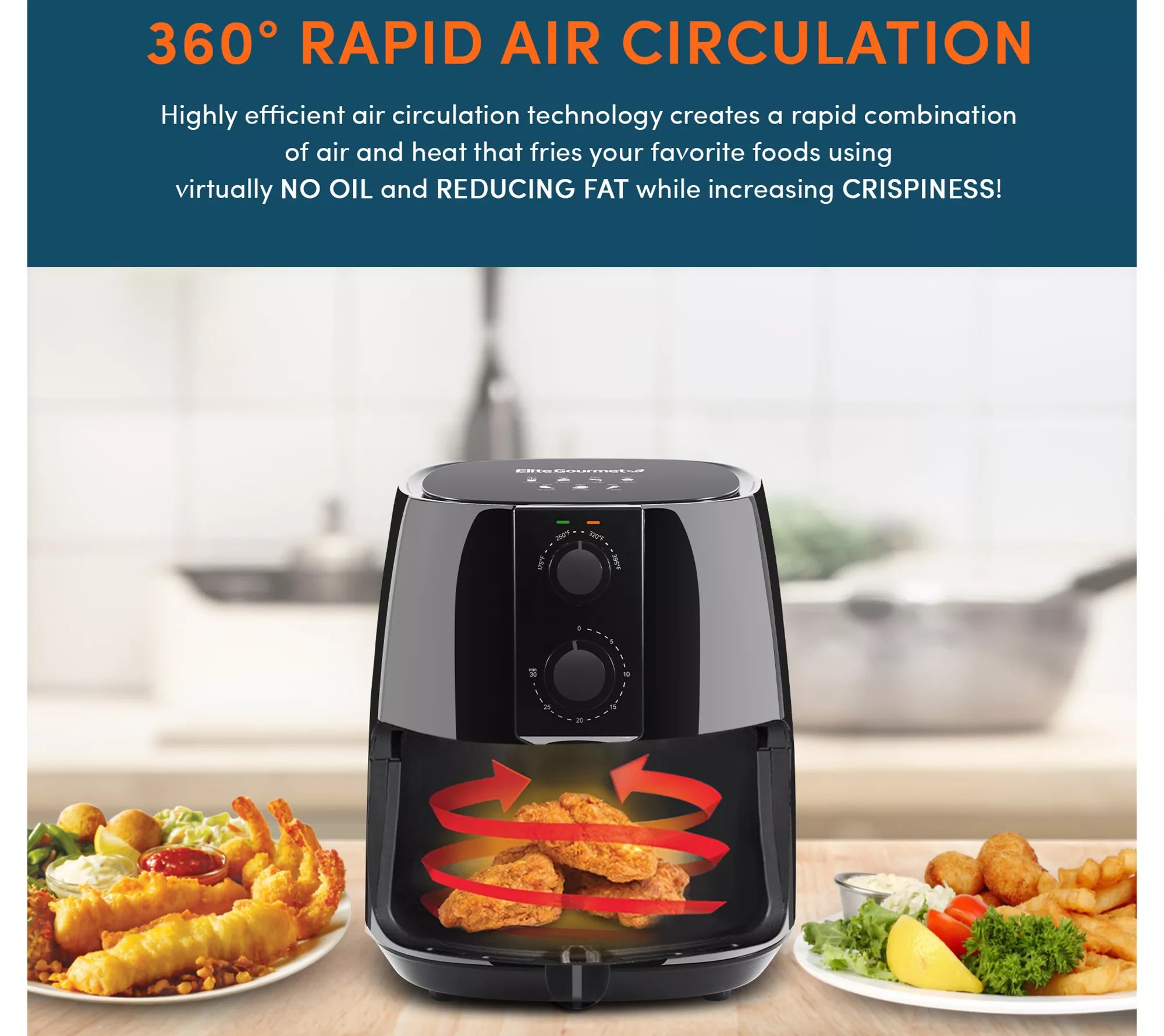 Elite Gourmet 4qt Air Fryer