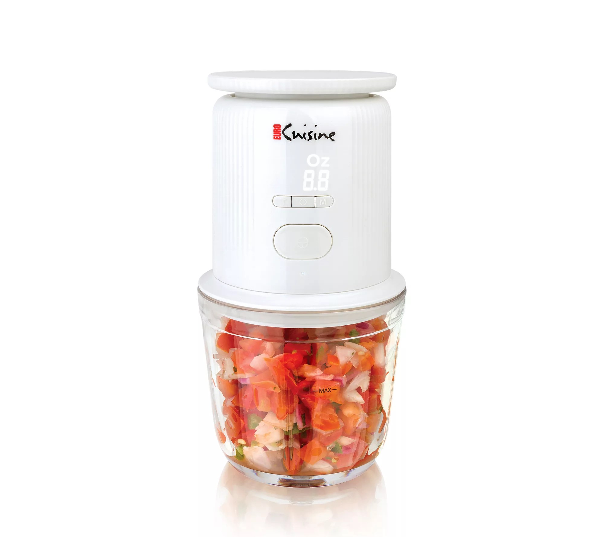 Euro Cuisine Cordless Rechargeable Food Chopper with Scale