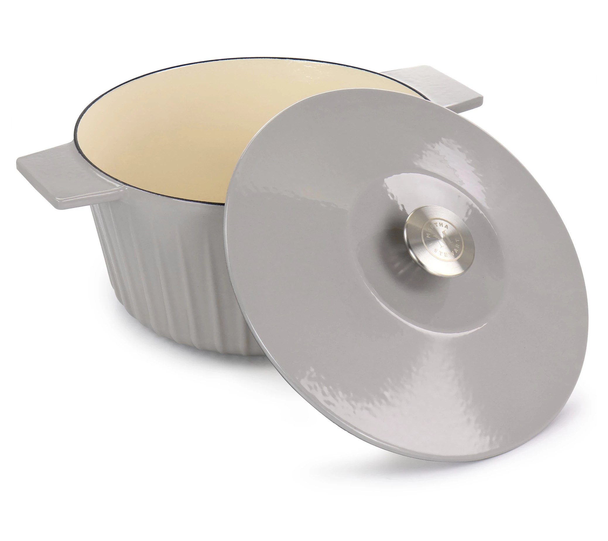 Martha Stewart 5qt Cast Iron Embossed Dutch Oven w/ Lid