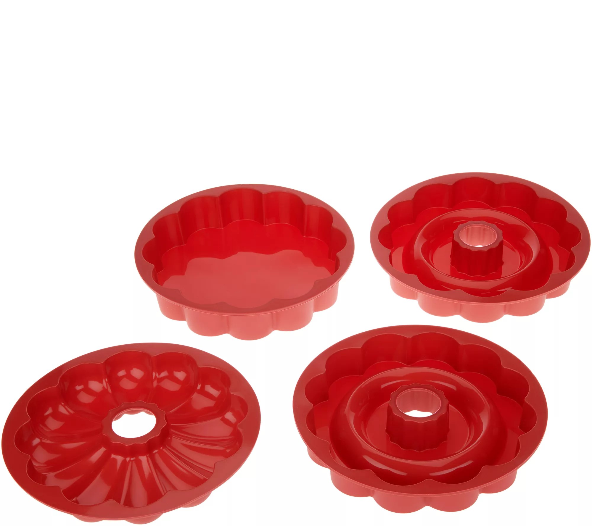 Cook Essentials 4 Piece Silicone Fillable Cake Pans