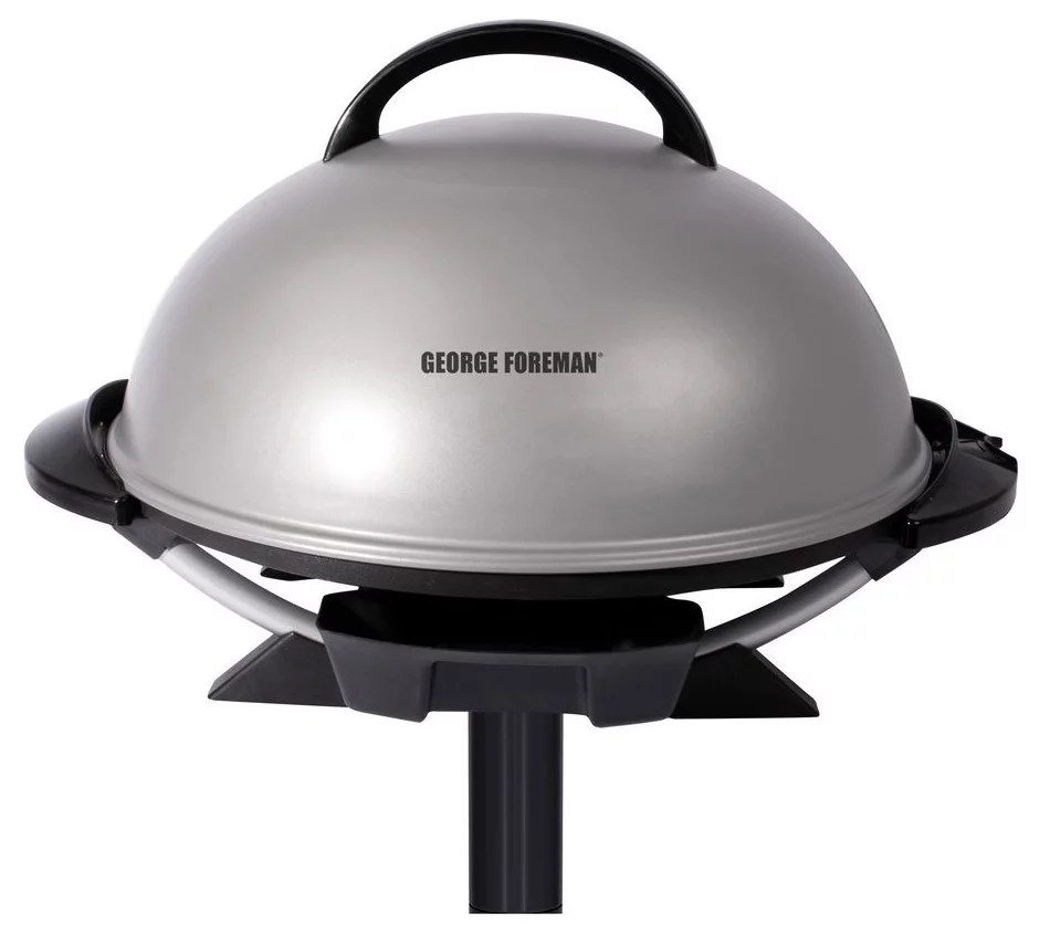 Foreman Indoor/Outdoor Gun Metal Electri c Grill