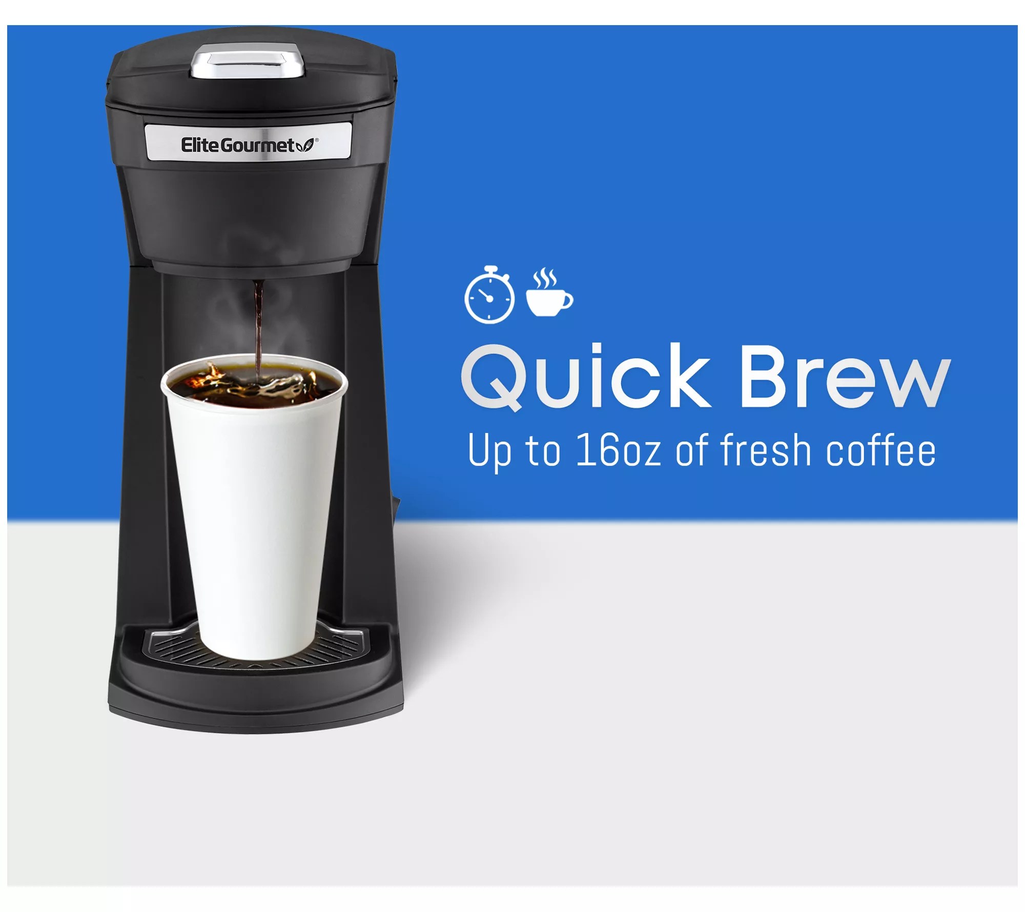 Elite Gourmet Single Serving Personal Coffee Maker