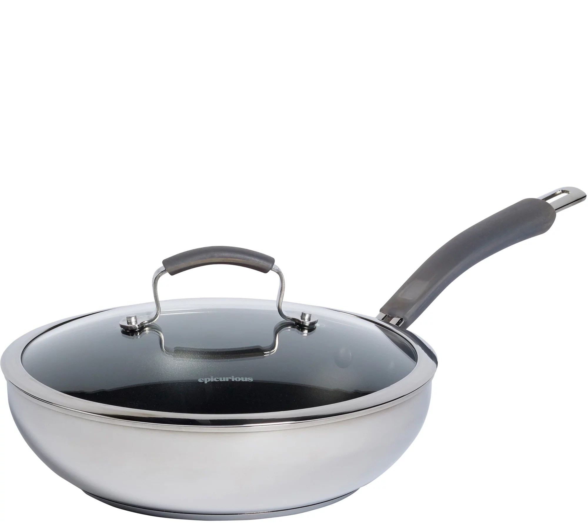 Epicurious Stainless Steel Nonstick 11" 4qt Covered Fry Pan