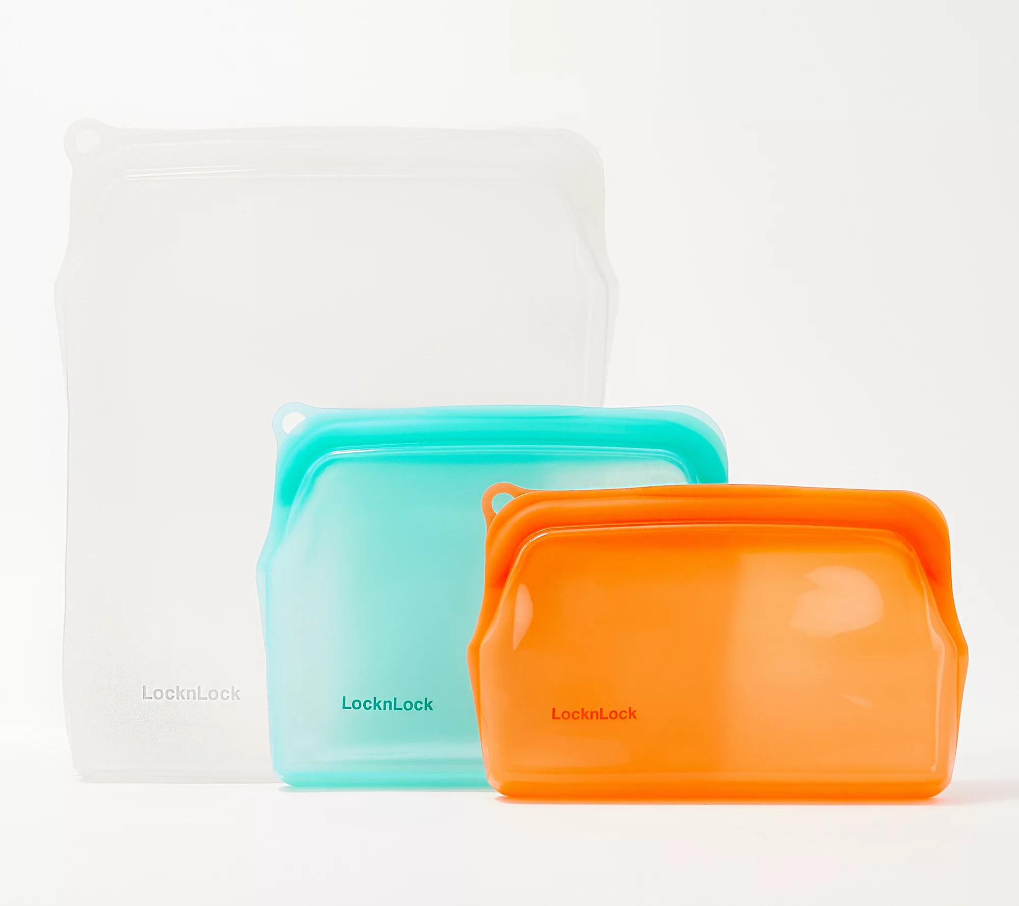 LocknLock 3Piece Stand Up Silicone Food Storage Bags