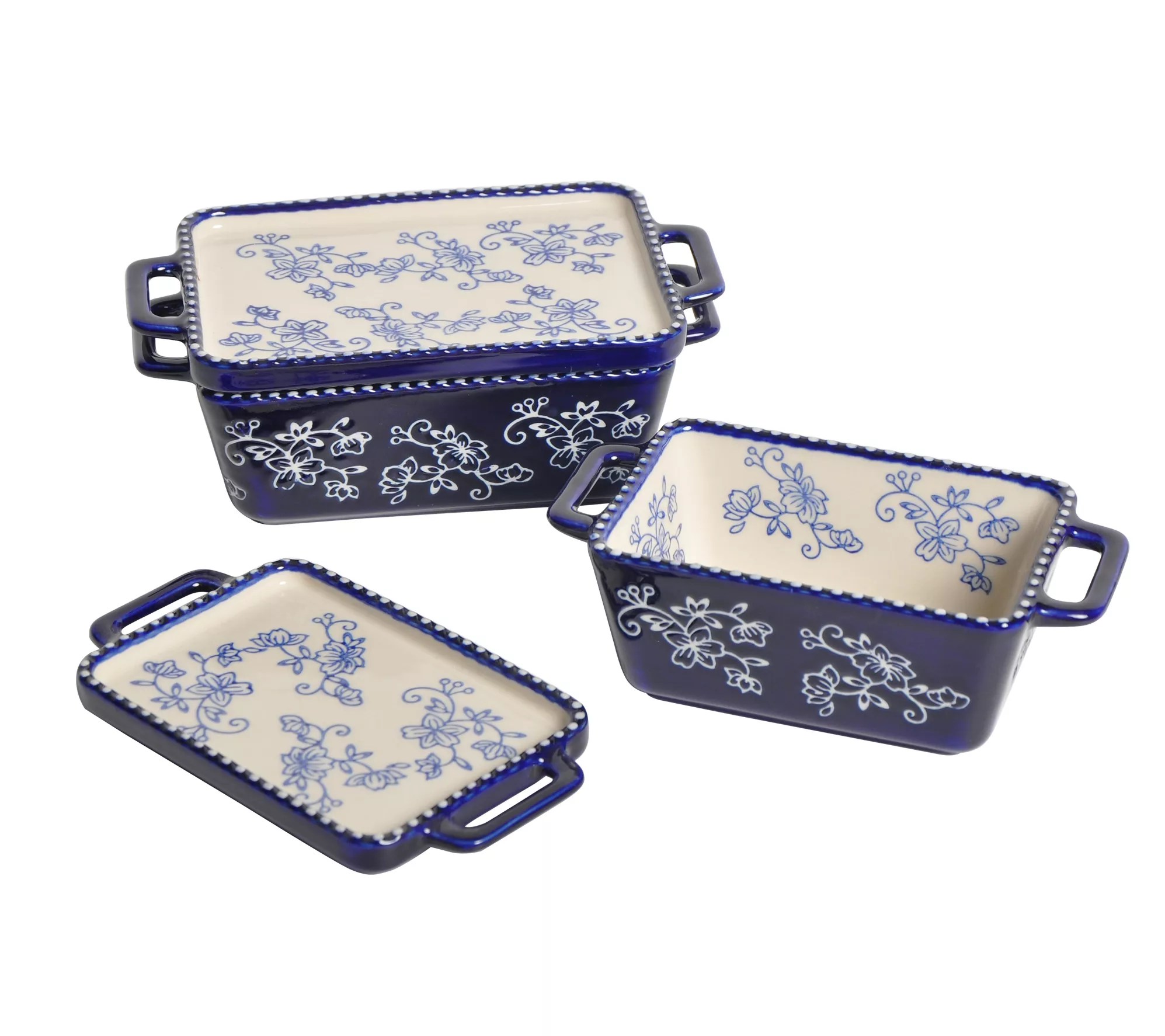 Temptations Floral Lace 4Piece Mini Nestable Bakeware Set