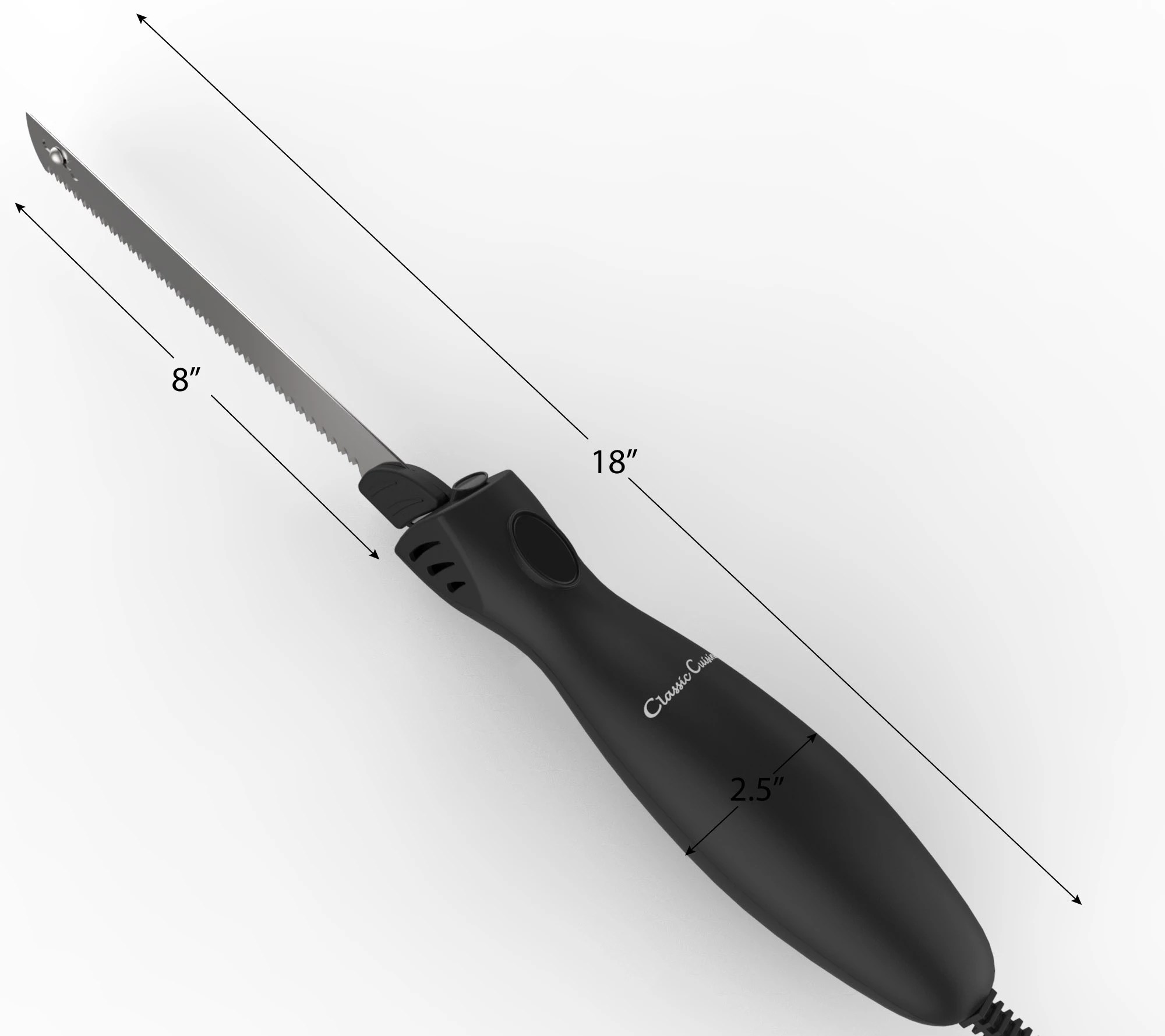 Classic Cuisine Electric Carving Knife 8" Serrated