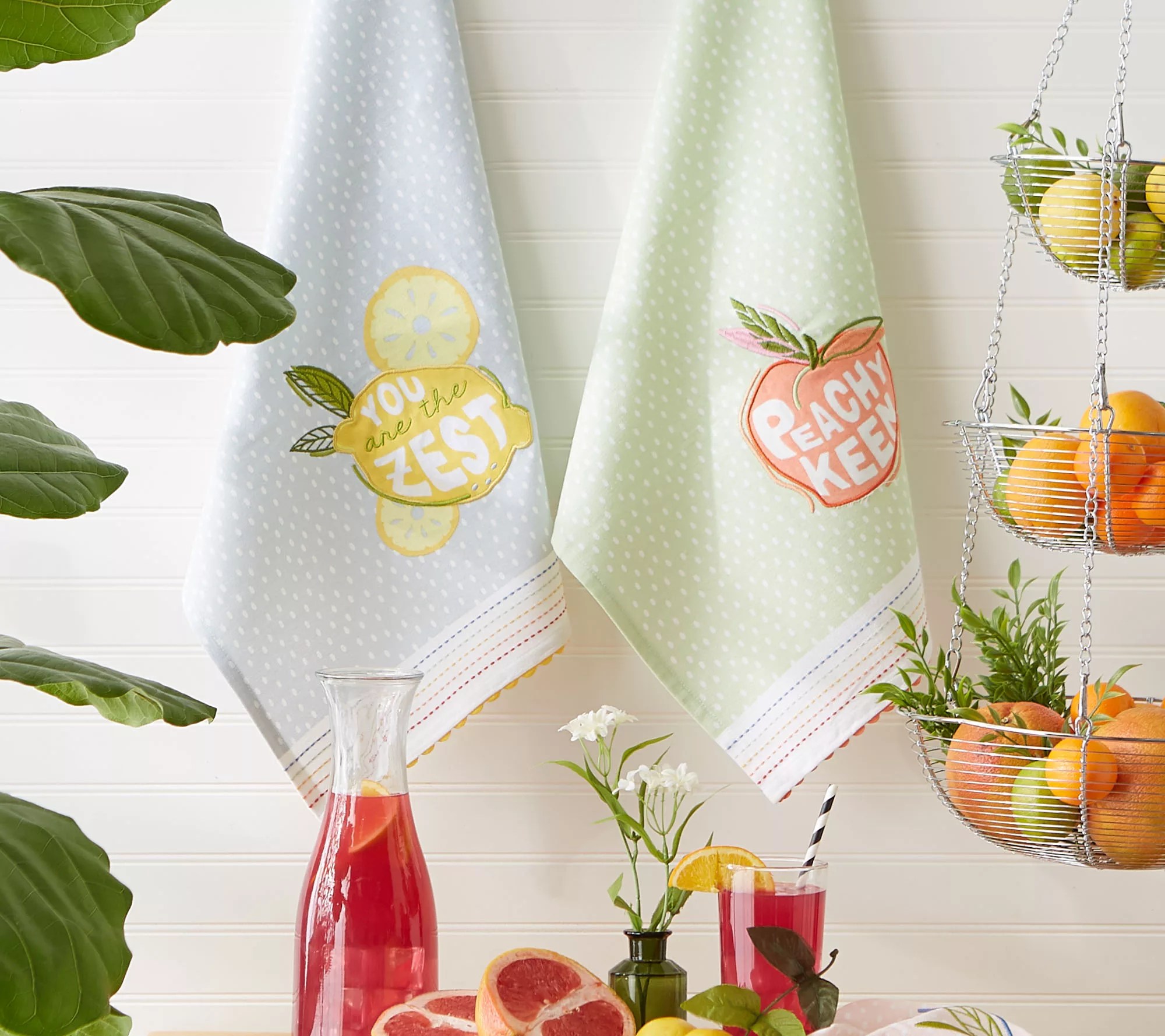Design Imports Set of 3 Assorted Summer Fruit Kitchen Towels