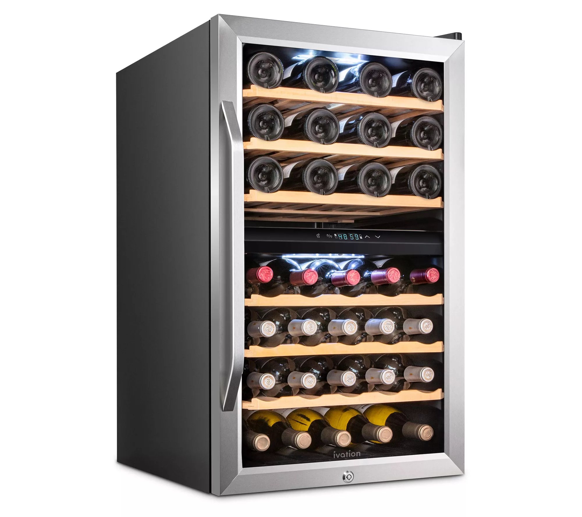 Ivation 43Bottle Dual Wine Refrigerator
