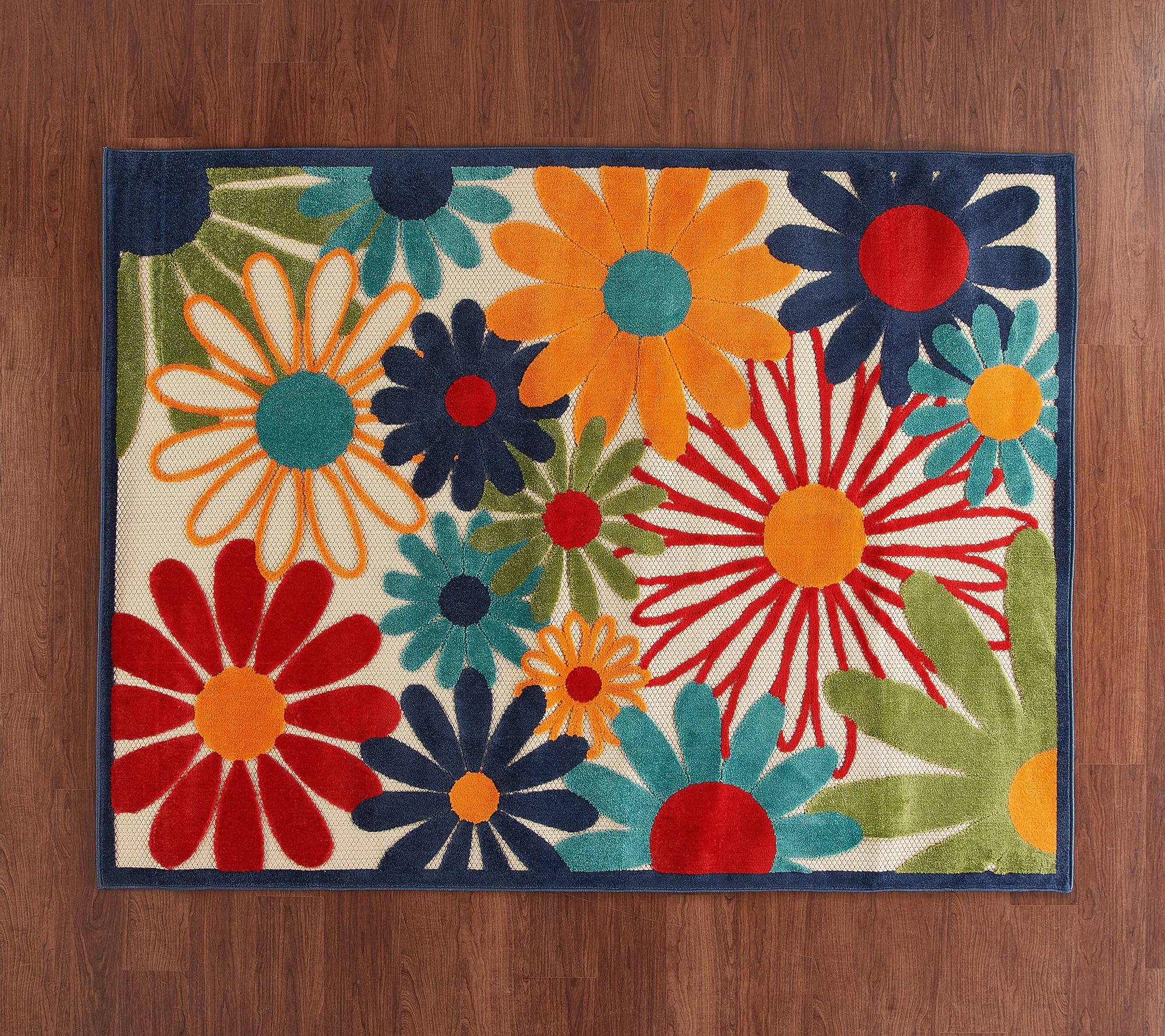 Nourison 5'3" x 7' Daisy Bouquet Indoor/Outdoor HighLow Rug