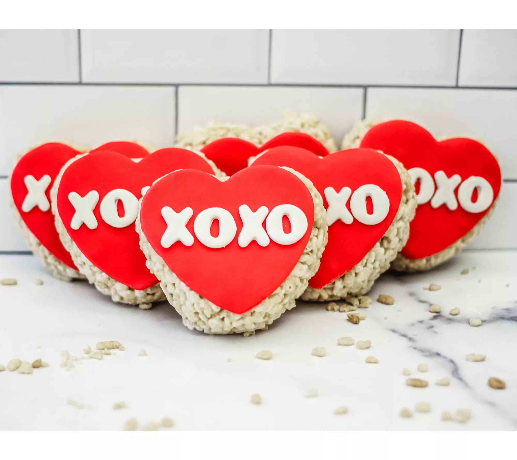 Creative Crispies 6Pc Valentine's XOXO Conversation Hearts