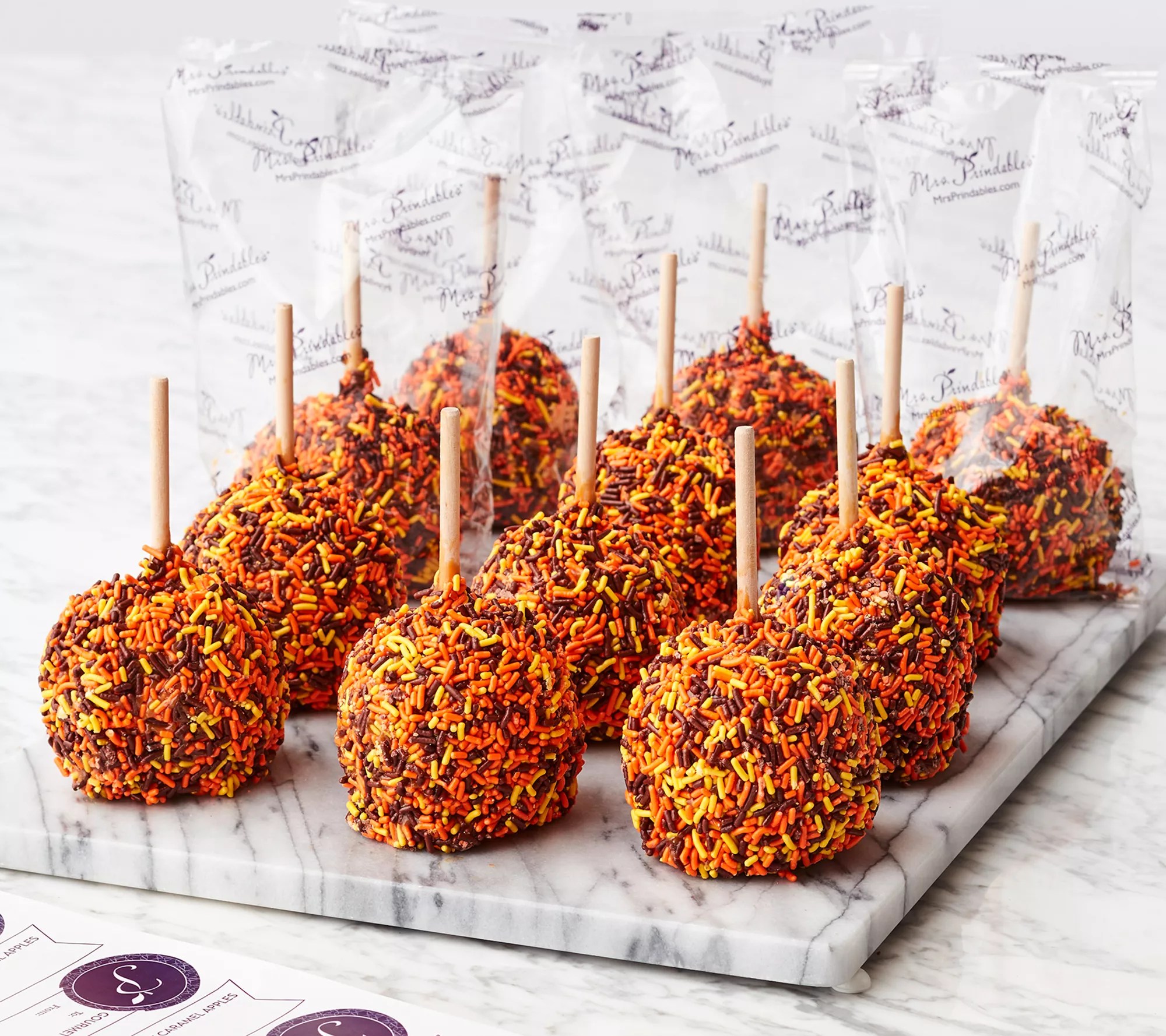 Mrs. Prindables (12) Fall Sprinkle Individual Apples - QVC.com