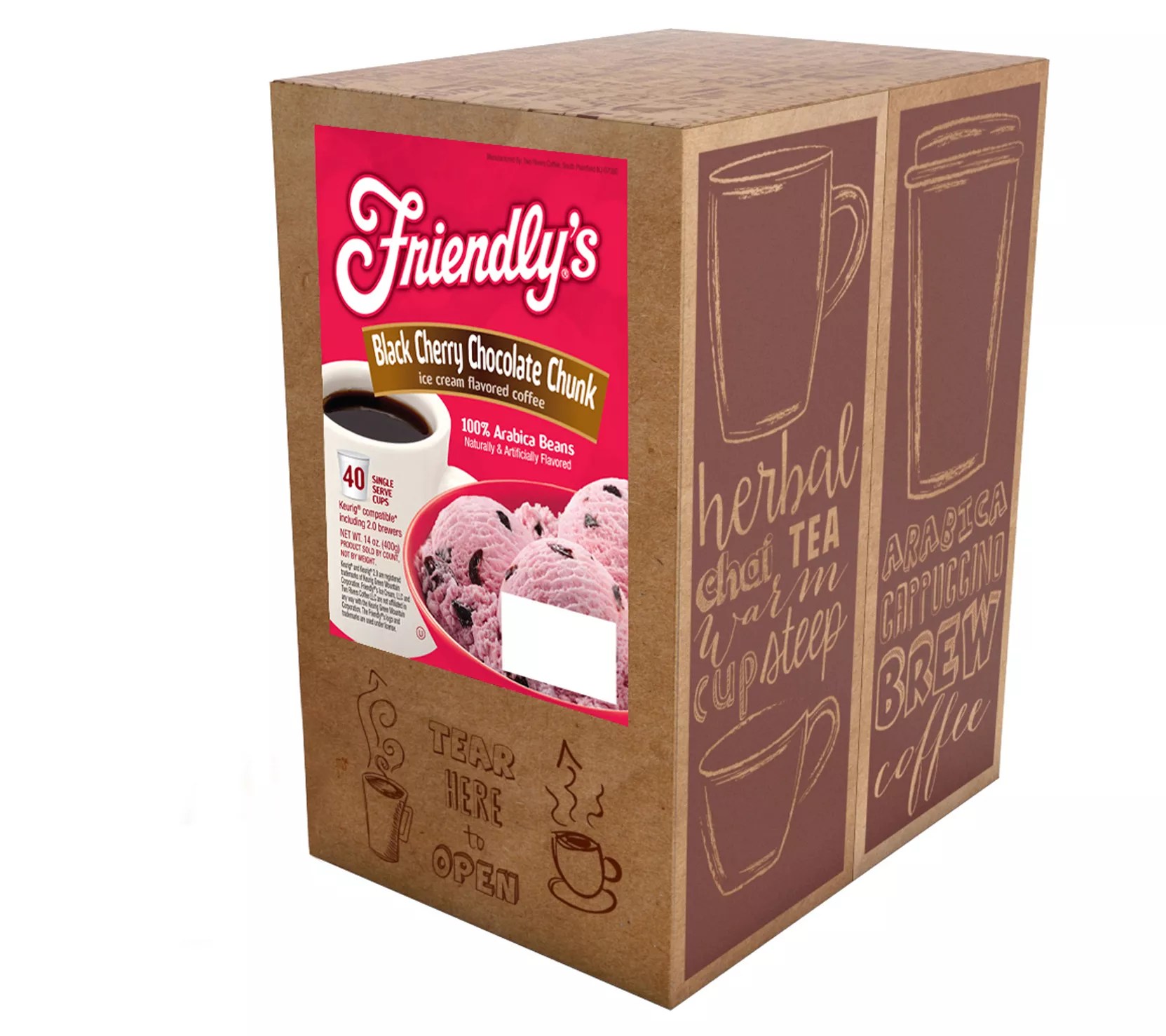 Friendly's 40Count Black Cherry Chocolate Coffee Pods