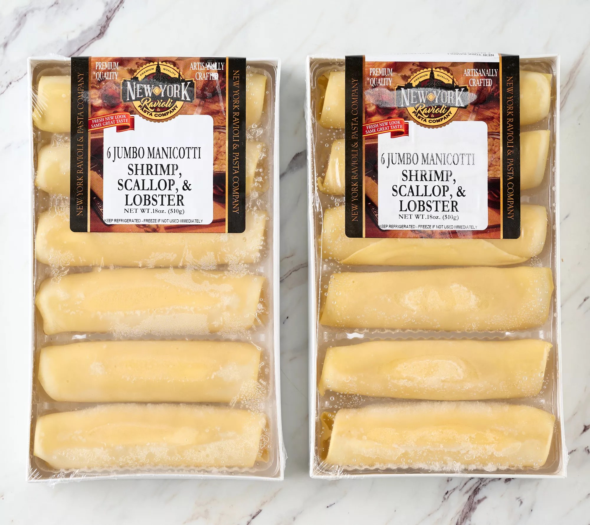 NY Ravioli & Pasta Co. 2.25lb Shrimp Scallop Lobster Manicotti