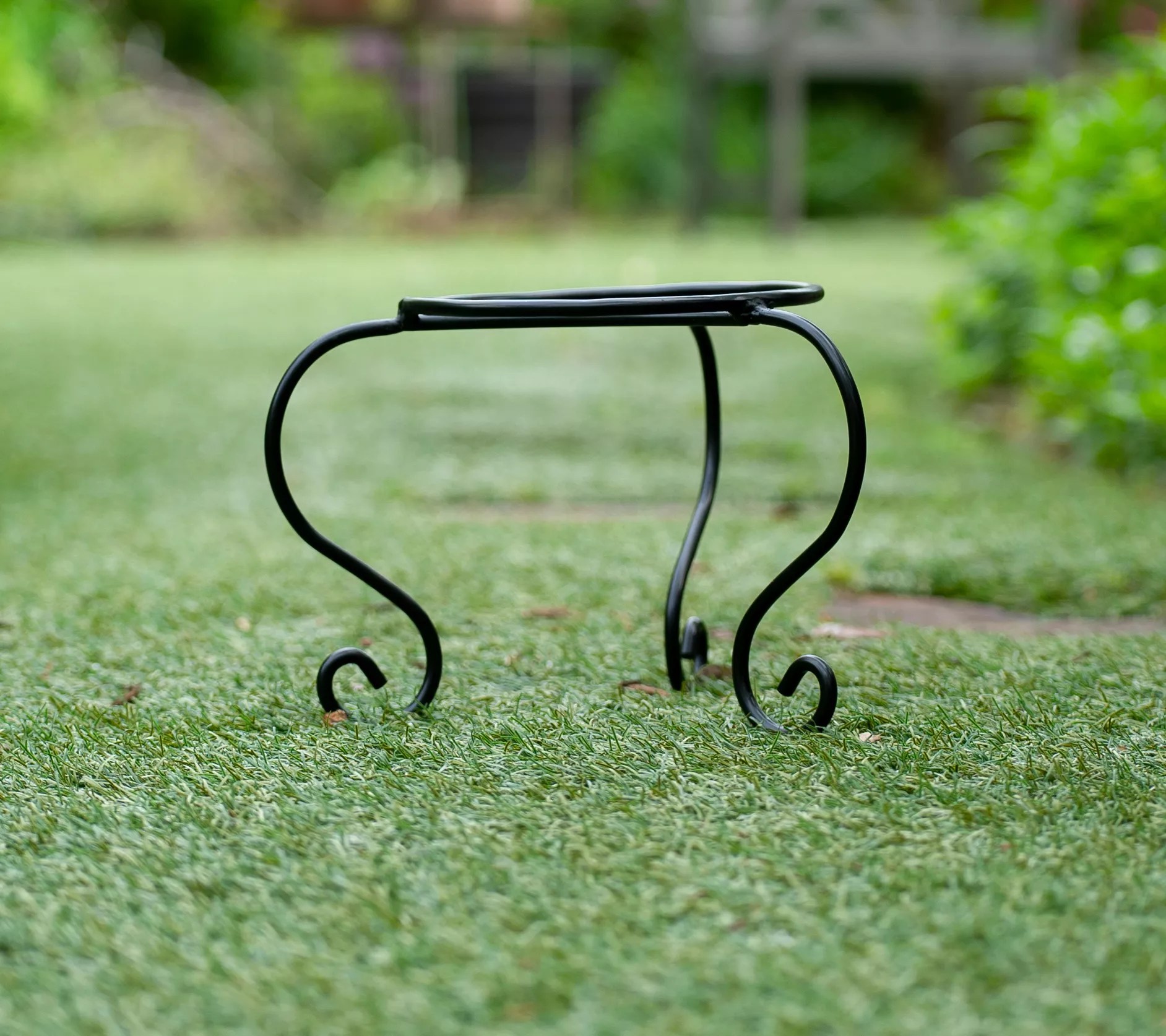 8" Decorative Metal Plant Stand by Linda Vater