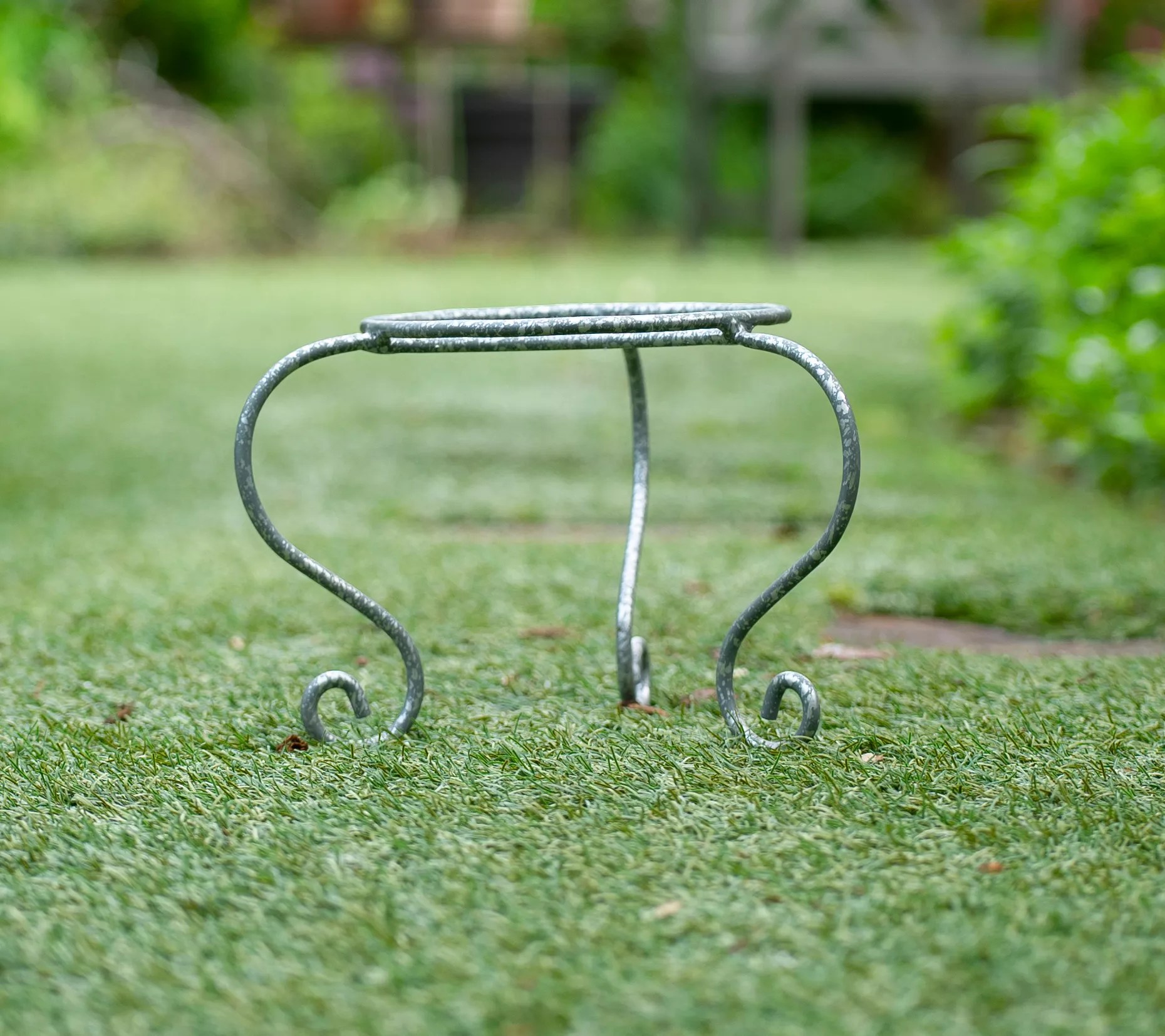 8" Decorative Metal Plant Stand by Linda Vater