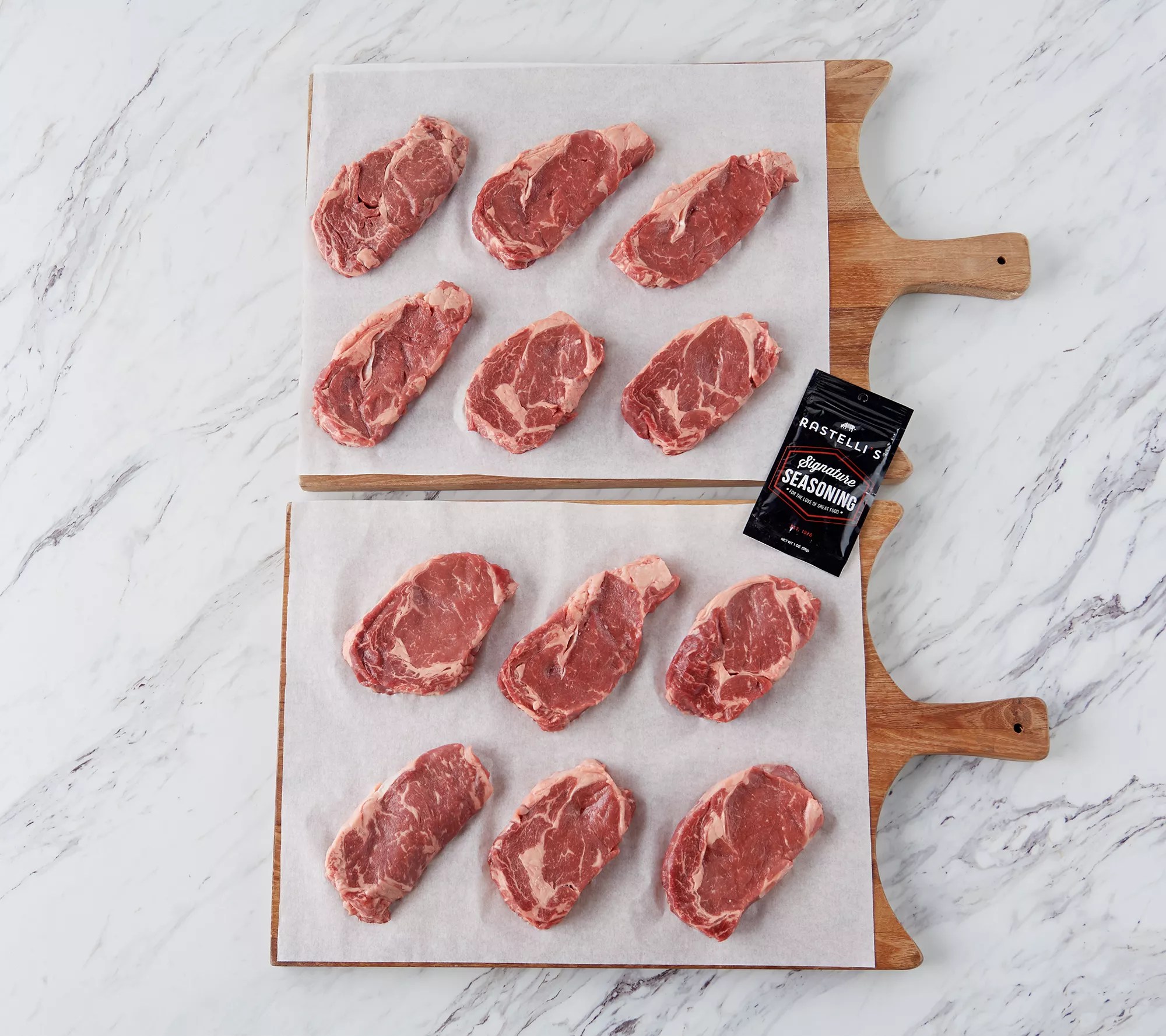 Rastelli's (12) 9oz Black Angus Ribeye Steaks