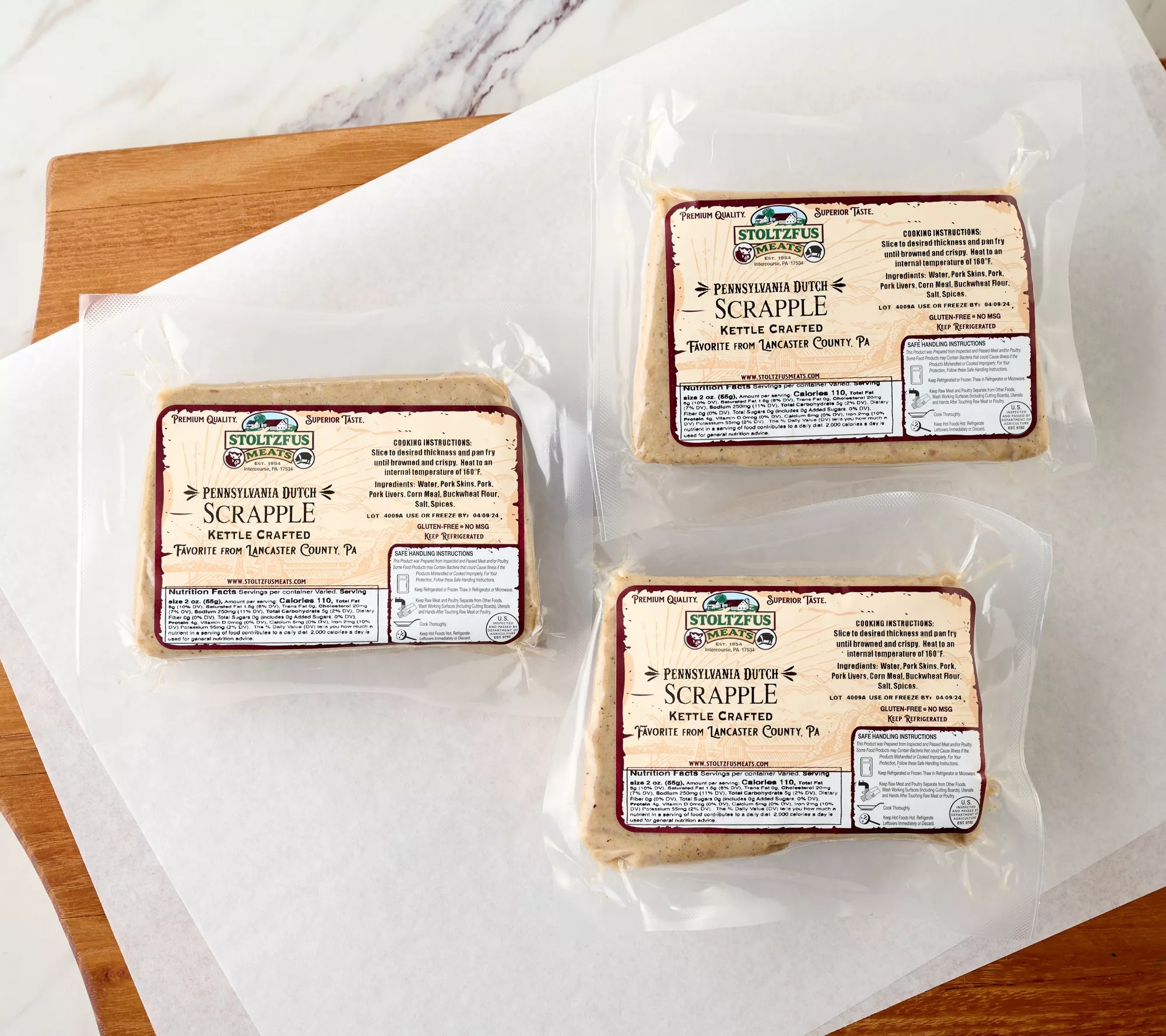 Stoltzfus 3lbs of Pennsylvania Dutch Scrapple