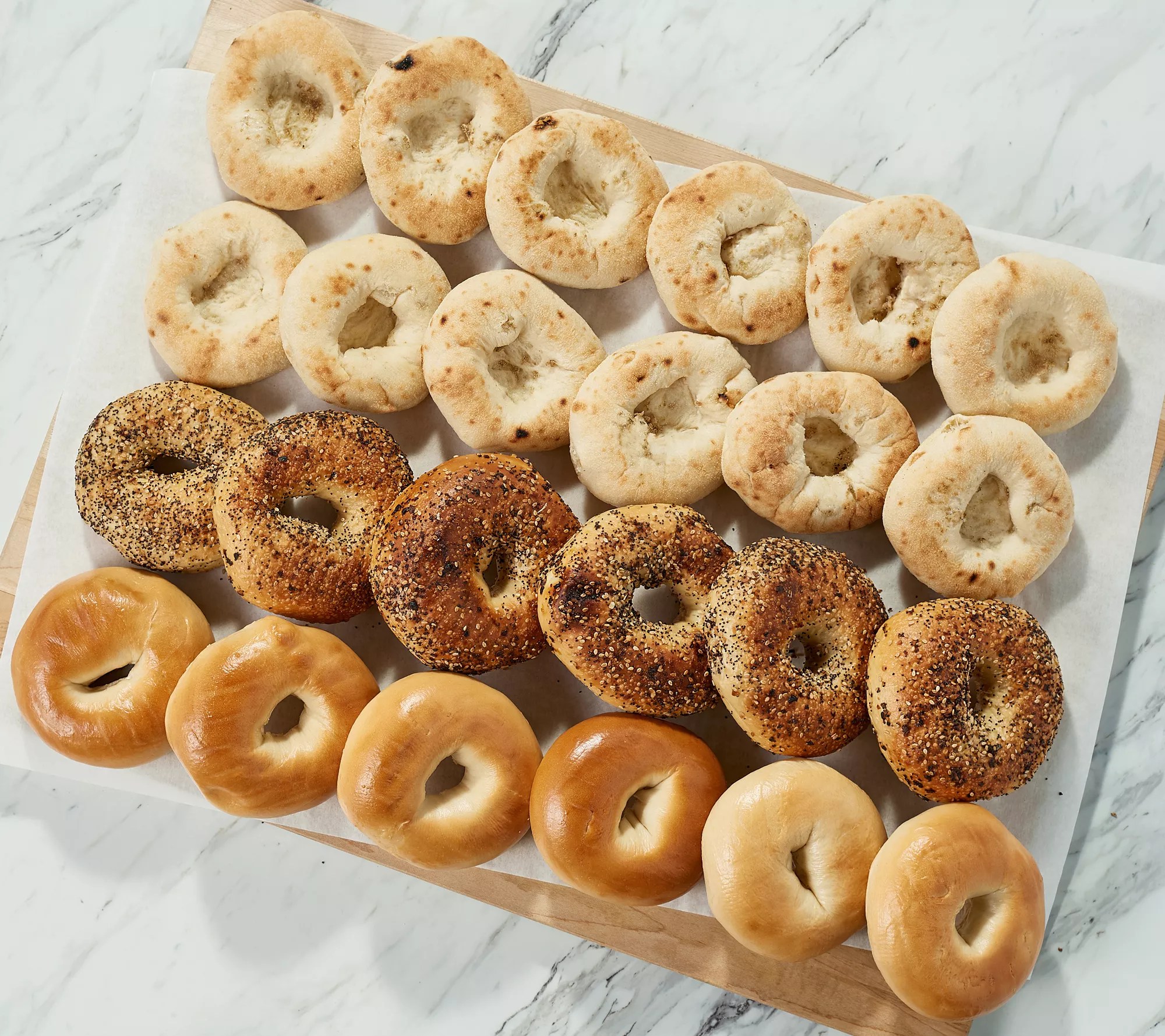 Just Bagels NYC Boiled Bialy & Bagel 24ct Sampler AutoDelivery