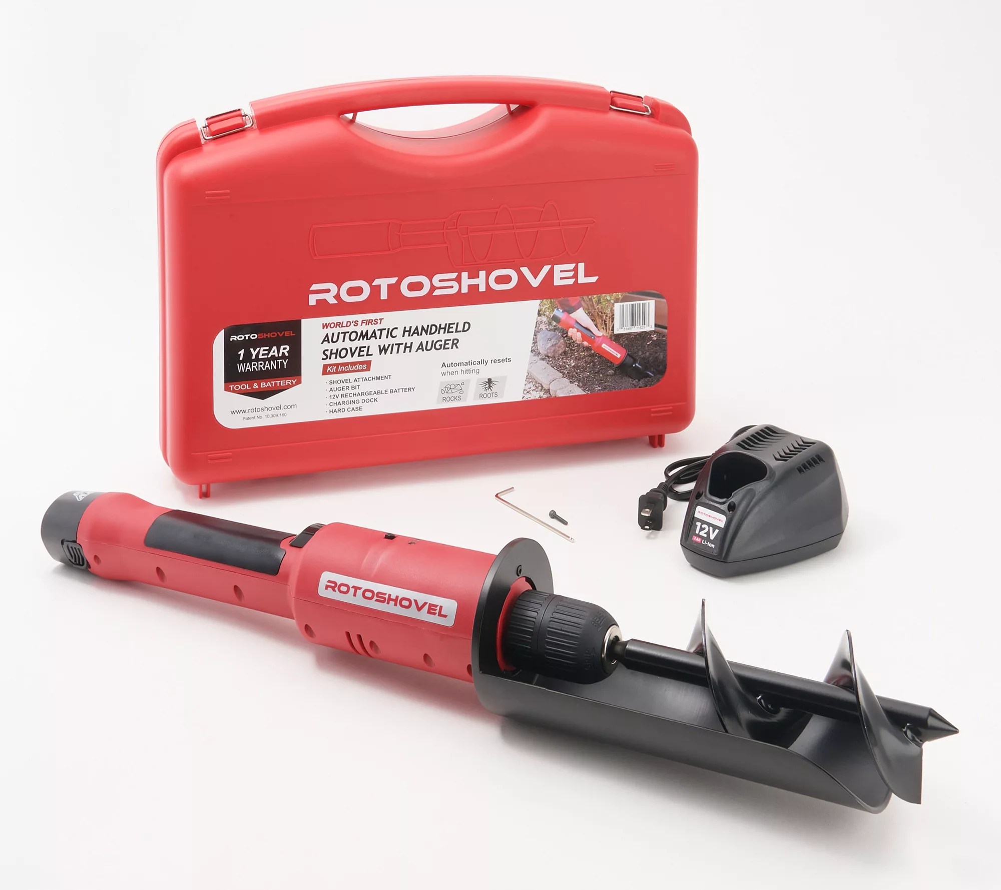 Rotoshovel Battery Powered Handheld Shovel & Auger - QVC.com