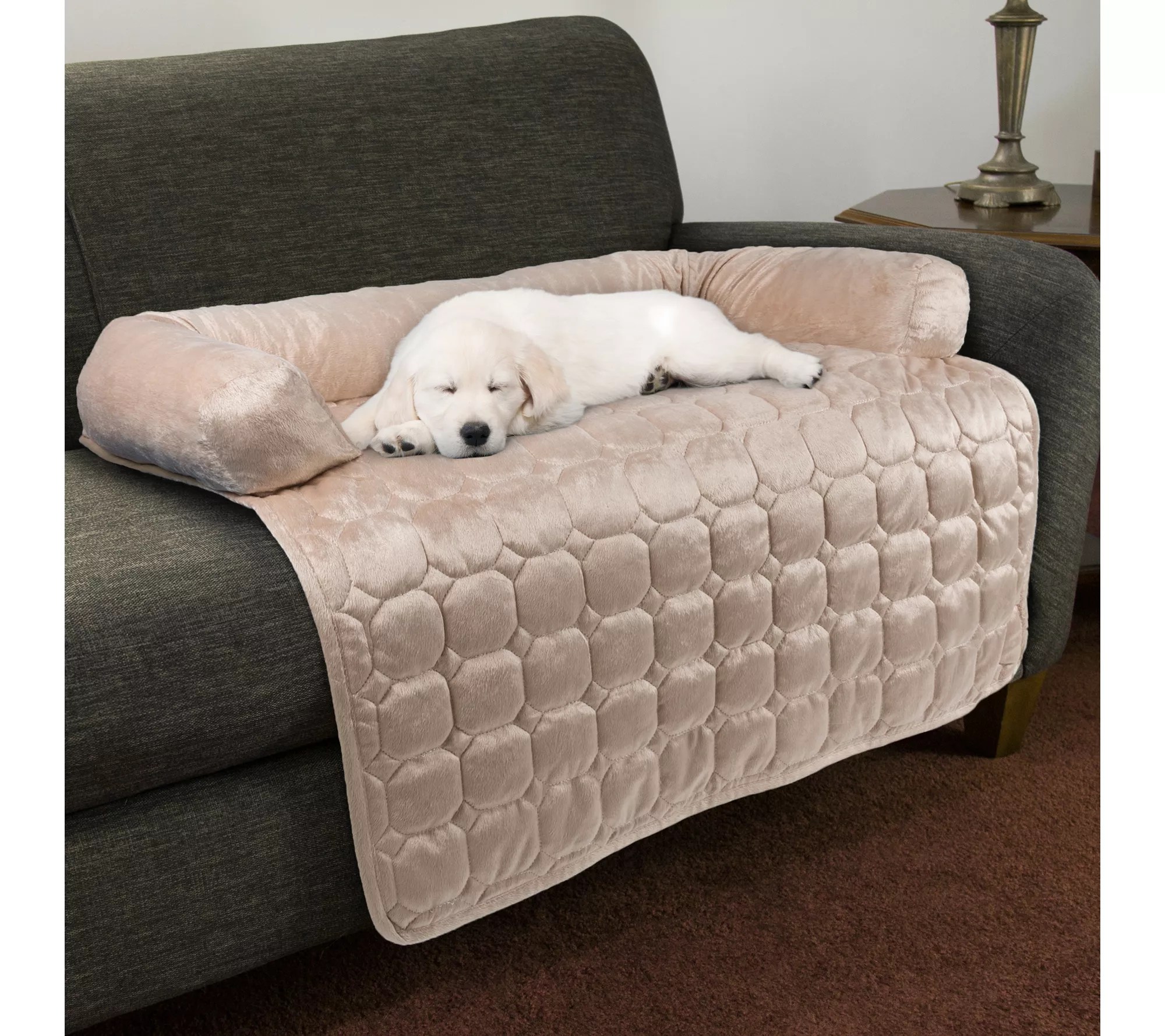 PETMAKER 35" x 35" Furniture Pet Cover with 3Sided Bolster