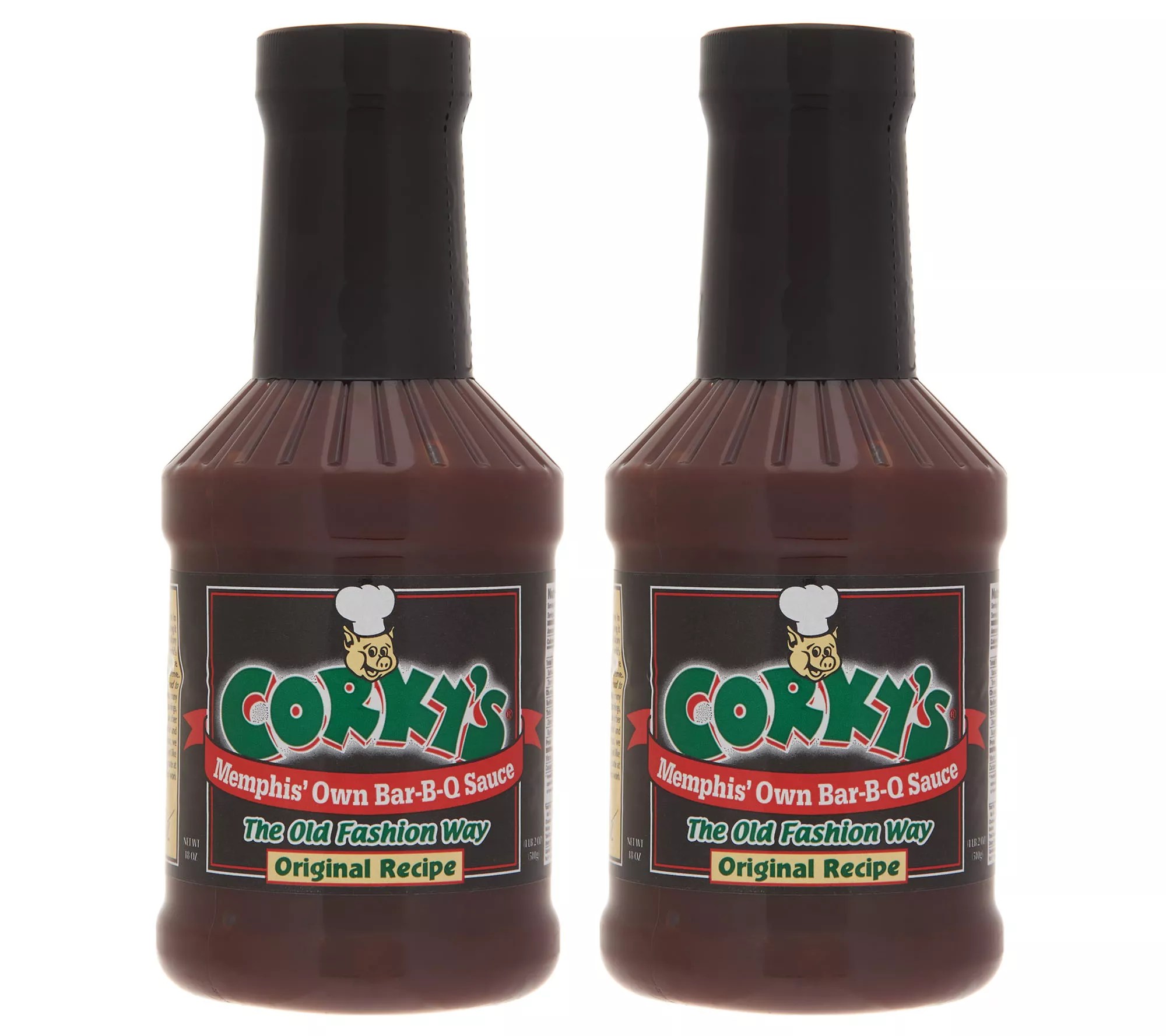 Corky's BBQ (2) 18oz Bottles of Original BBQ Sauce