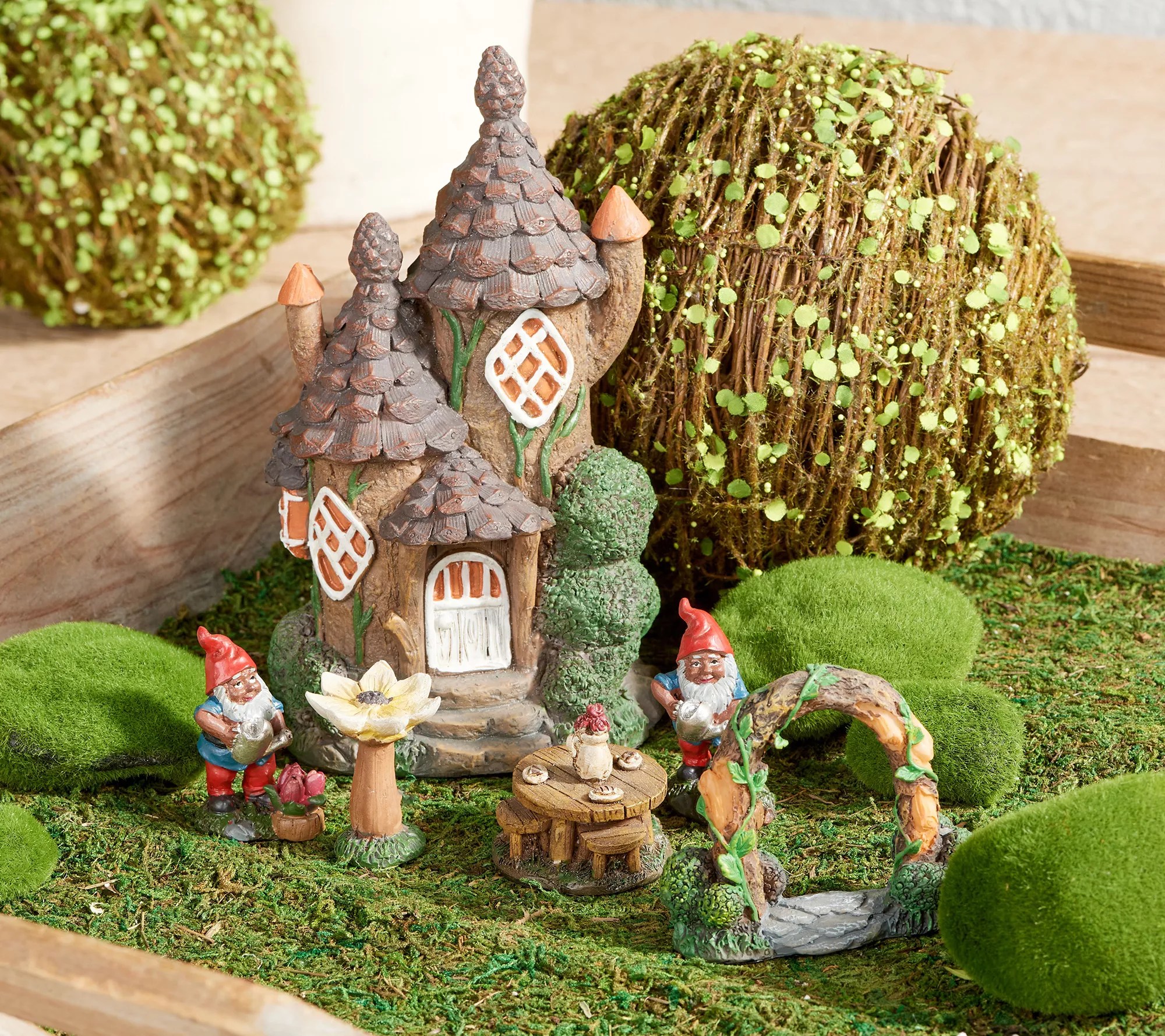 "As Is" Marigold Miniature Whimsical Gnome Garden Decor