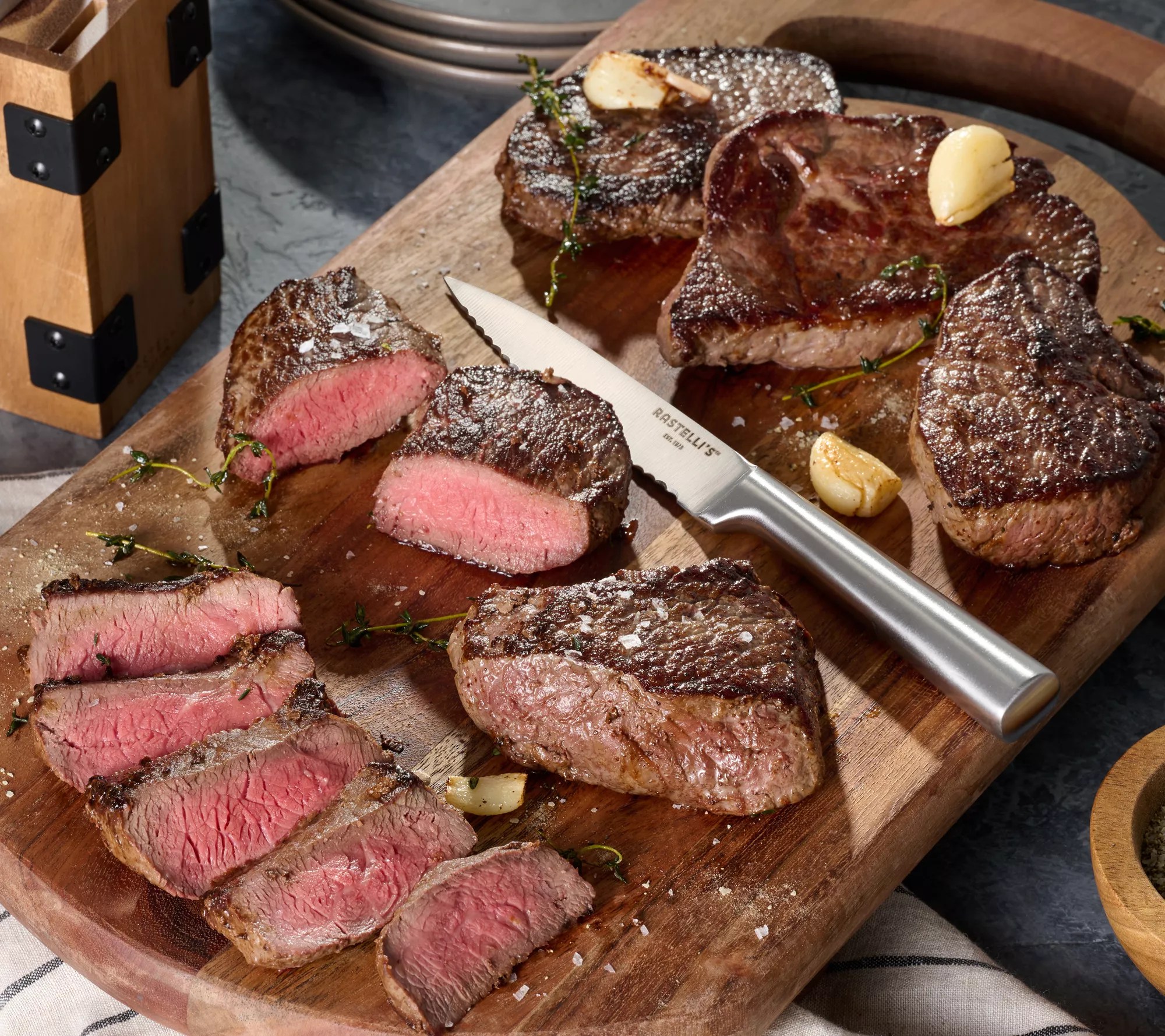 Rastelli's (8) 6oz Black Angus Reserve Sirloin Steaks