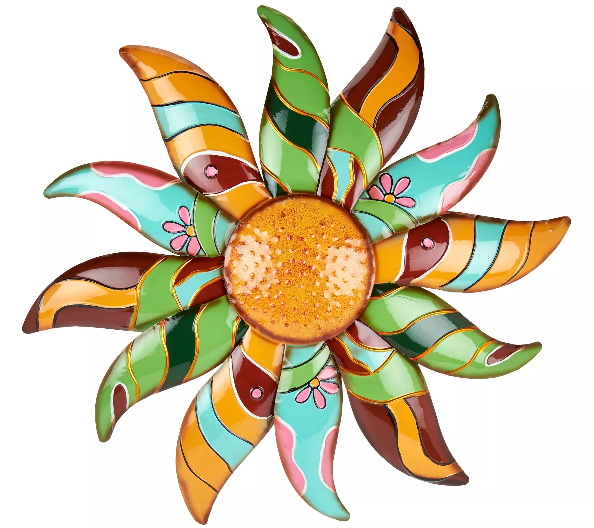 Plow & Hearth Metal Talavera Flower Wall Art