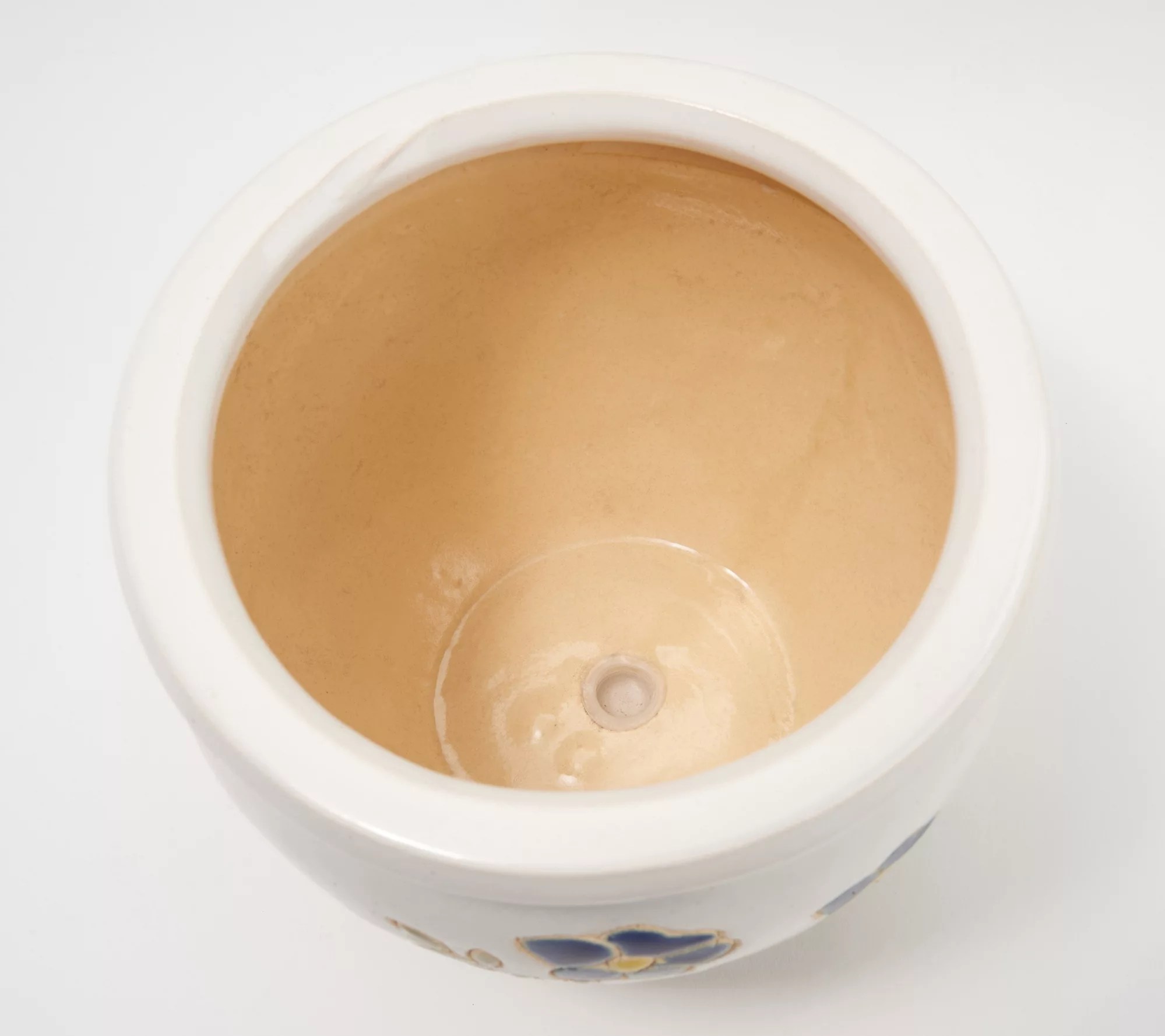 Garden Reflections Set of 3 Ceramic Glazed Planting Pots