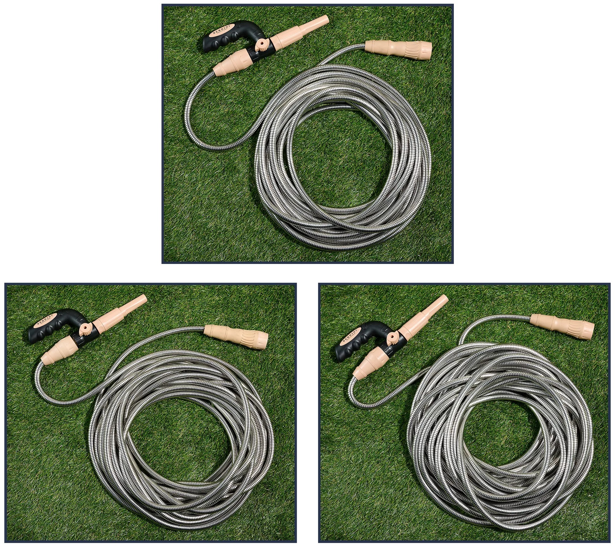 Bernini 50/75' Expandable Metal Hose with Nozzle & Handle