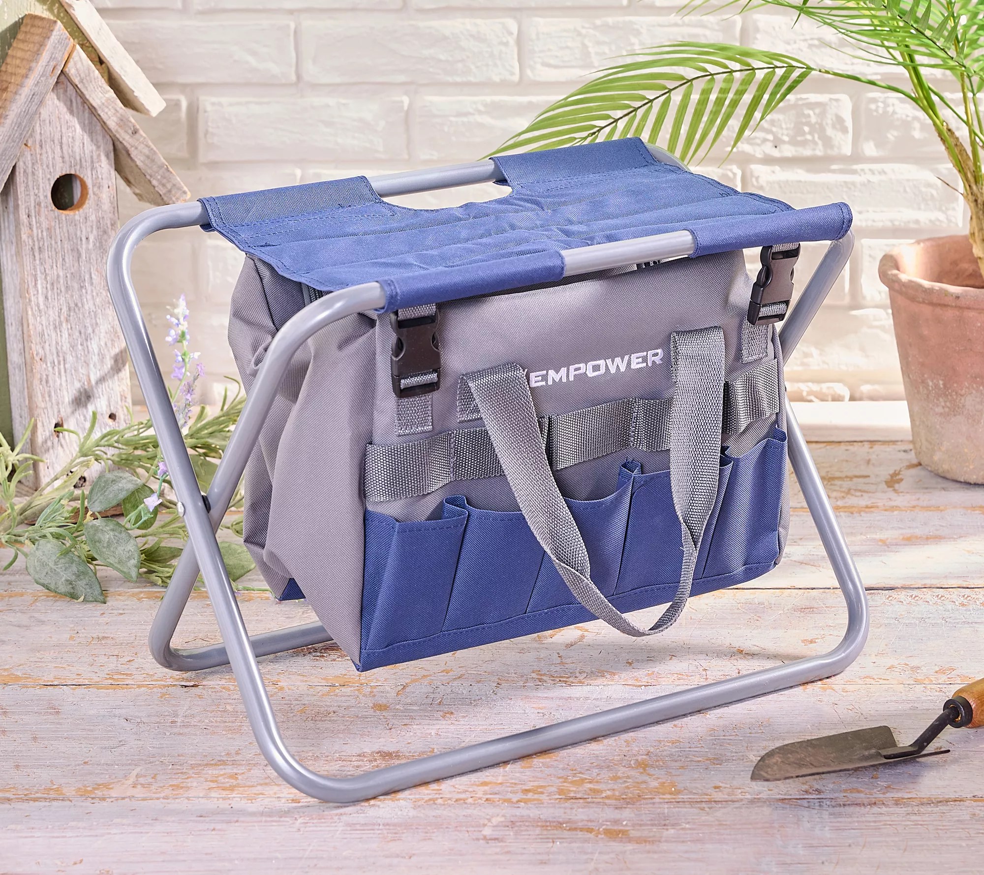EMPOWER Folding Garden Stool with Removable Tote Bag