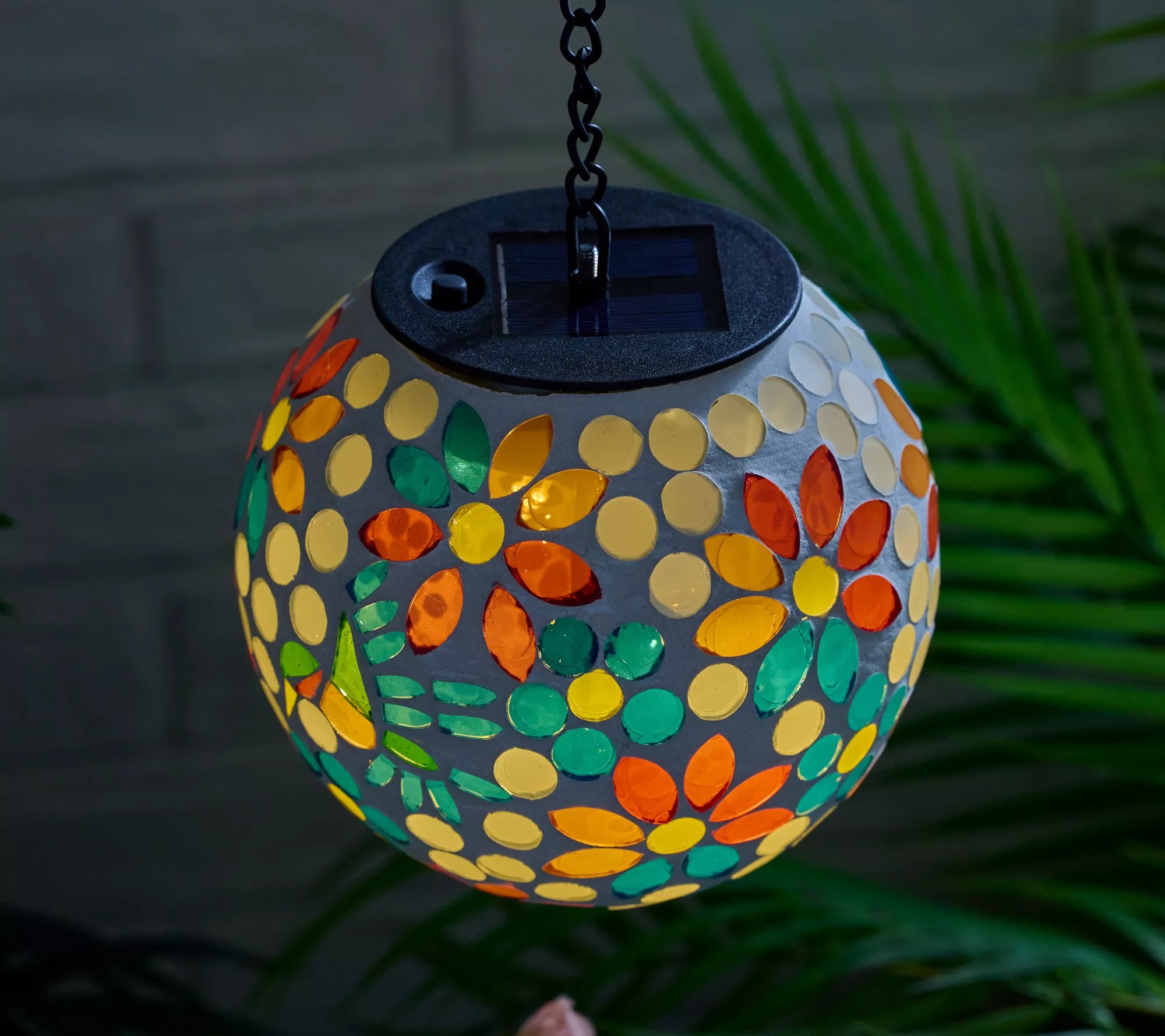 Temptations Outdoor Centertaining 6" Hanging Mosaic Sphere