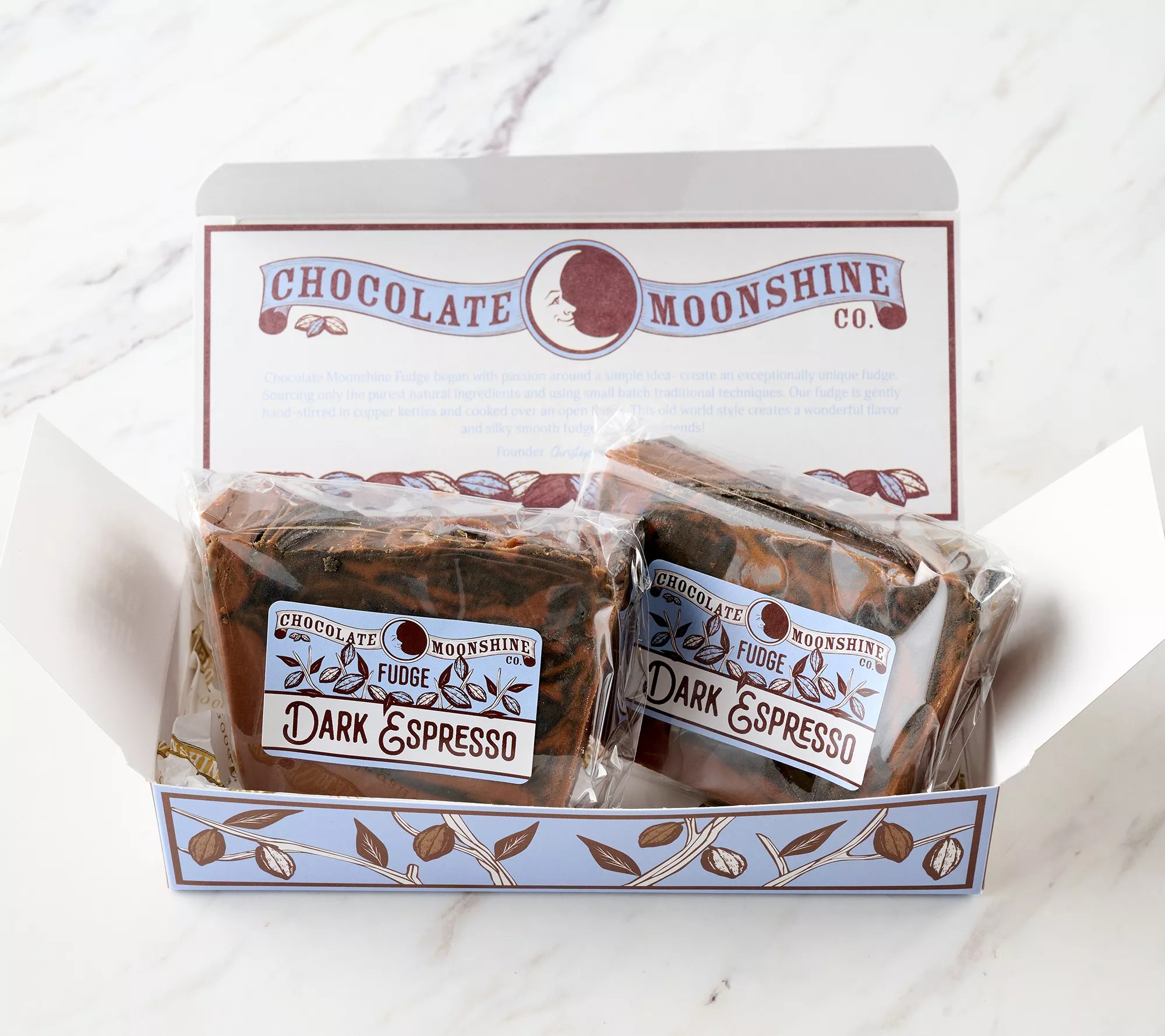 Chocolate Moonshine 1lb Artisan Fudge in Dark Espresso