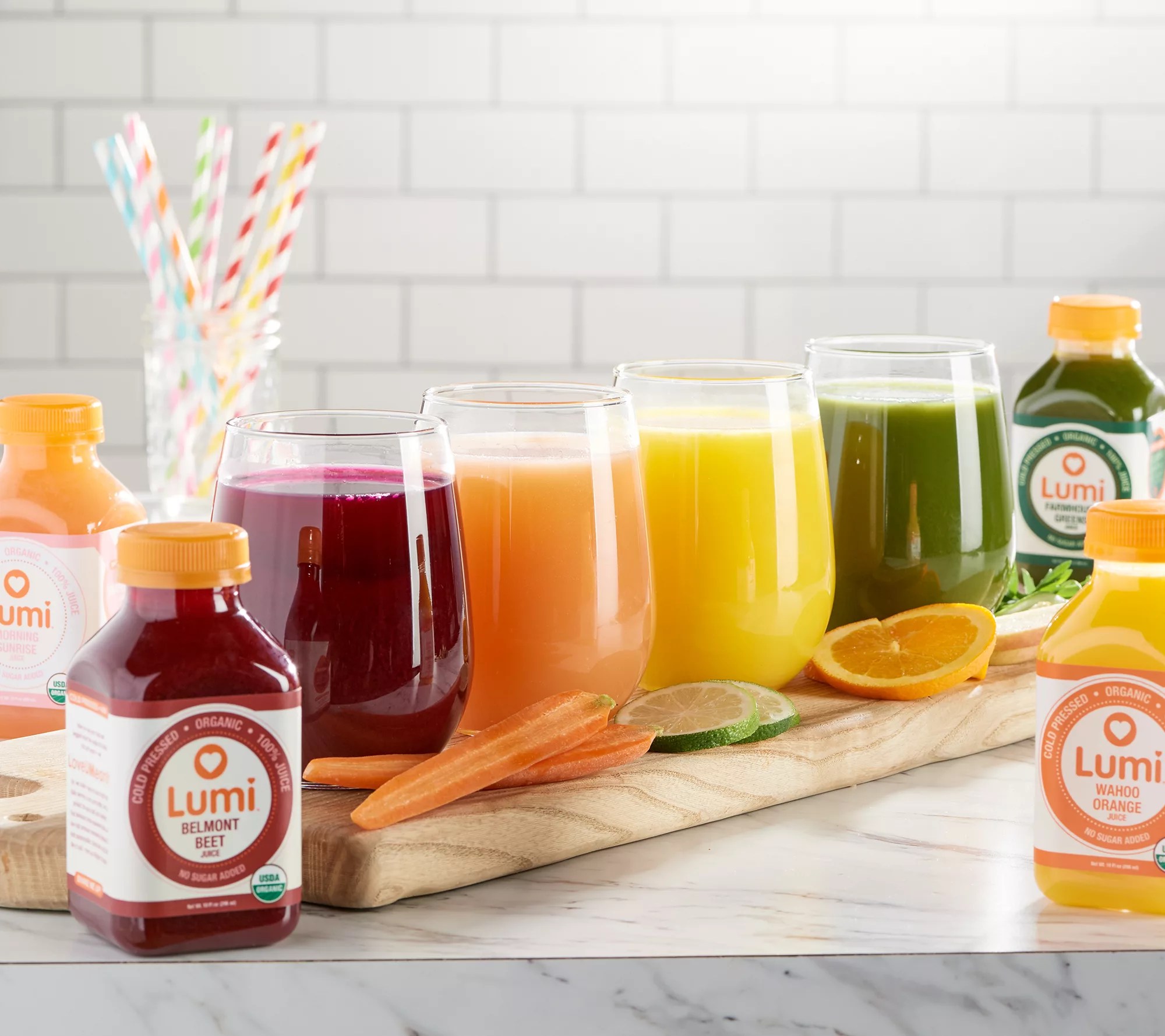 Lumi Juice (12) 10oz Bottles of Cold Pressed Juice