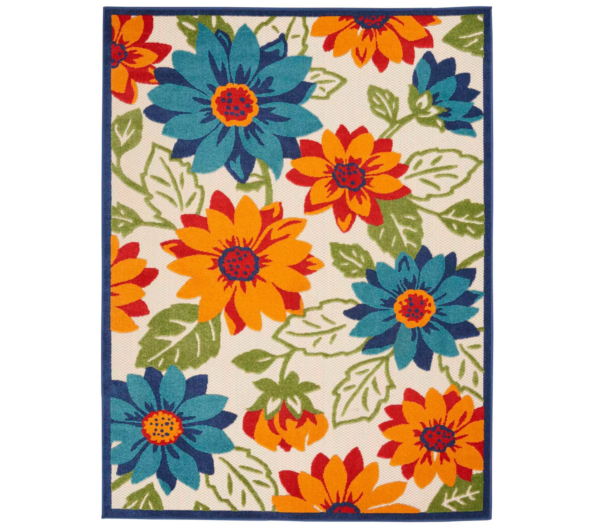 Nourison 5'3" x 7' Vintage Floral Indoor/Outdoor Rug