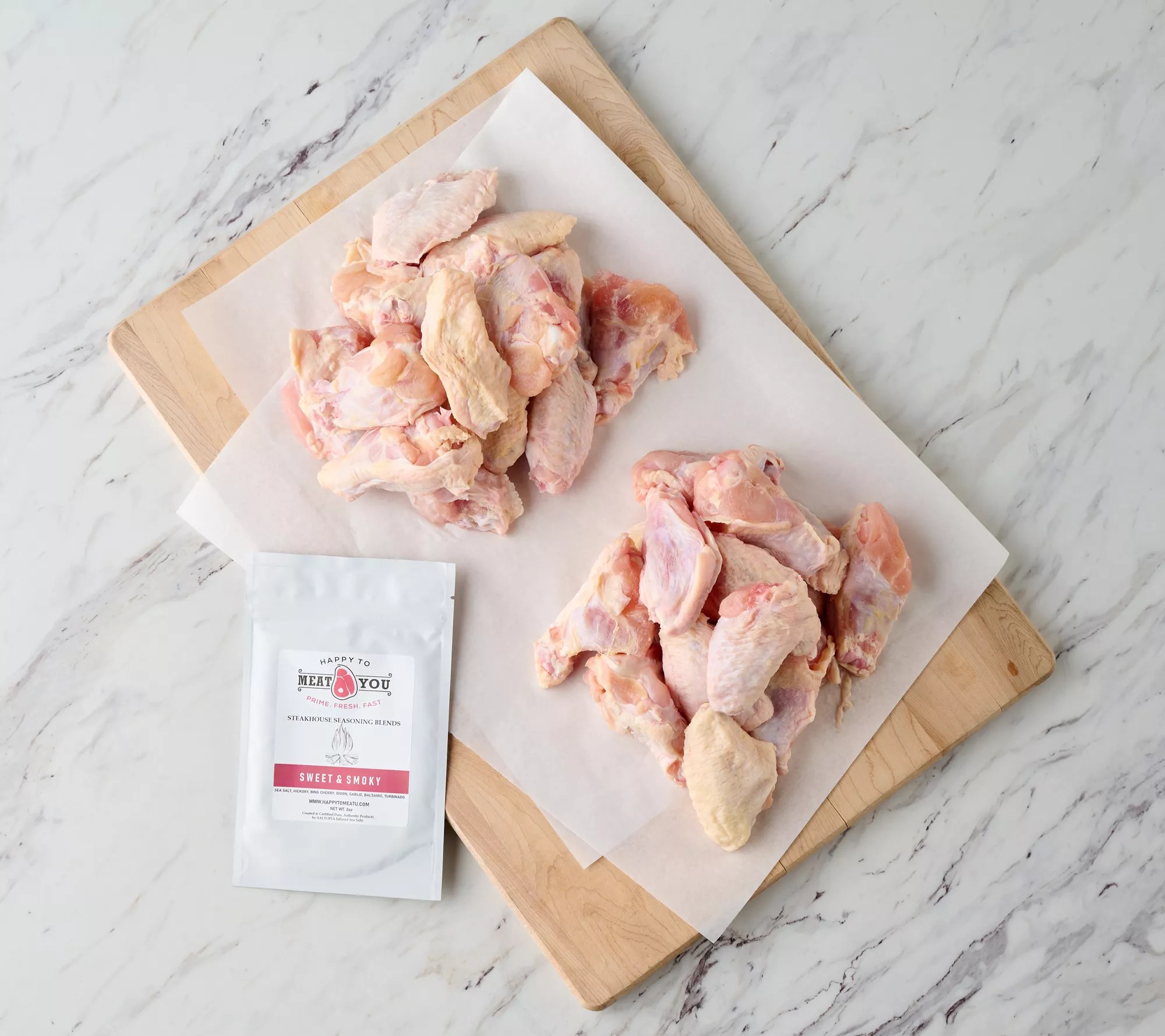 Happy to Meat You 5lbs Premium Chicken Wings with Seasoning